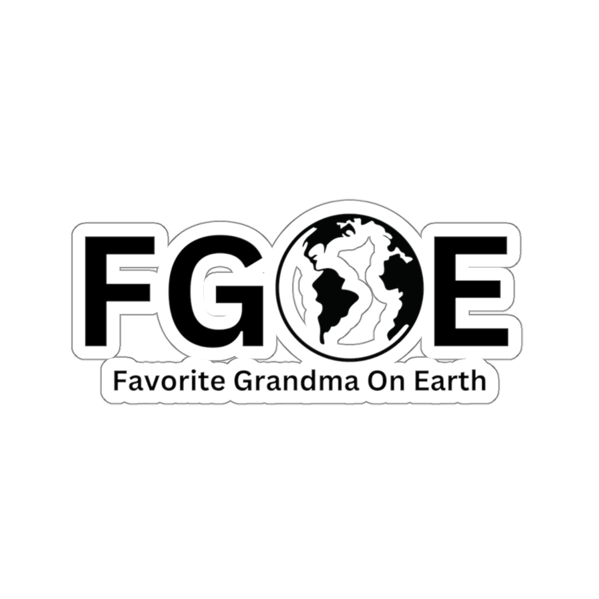 Favorite Grandma On Earth (FGOE) Kiss-Cut Stickers - Custom Vinyl Stickers for Creative Decor