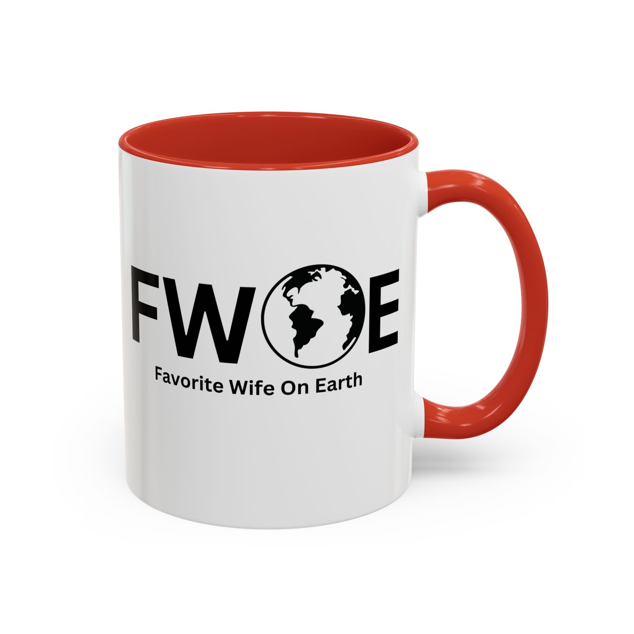 Favorite Wife On Earth (FWOE) Accent Coffee Mug (11oz, 15oz)