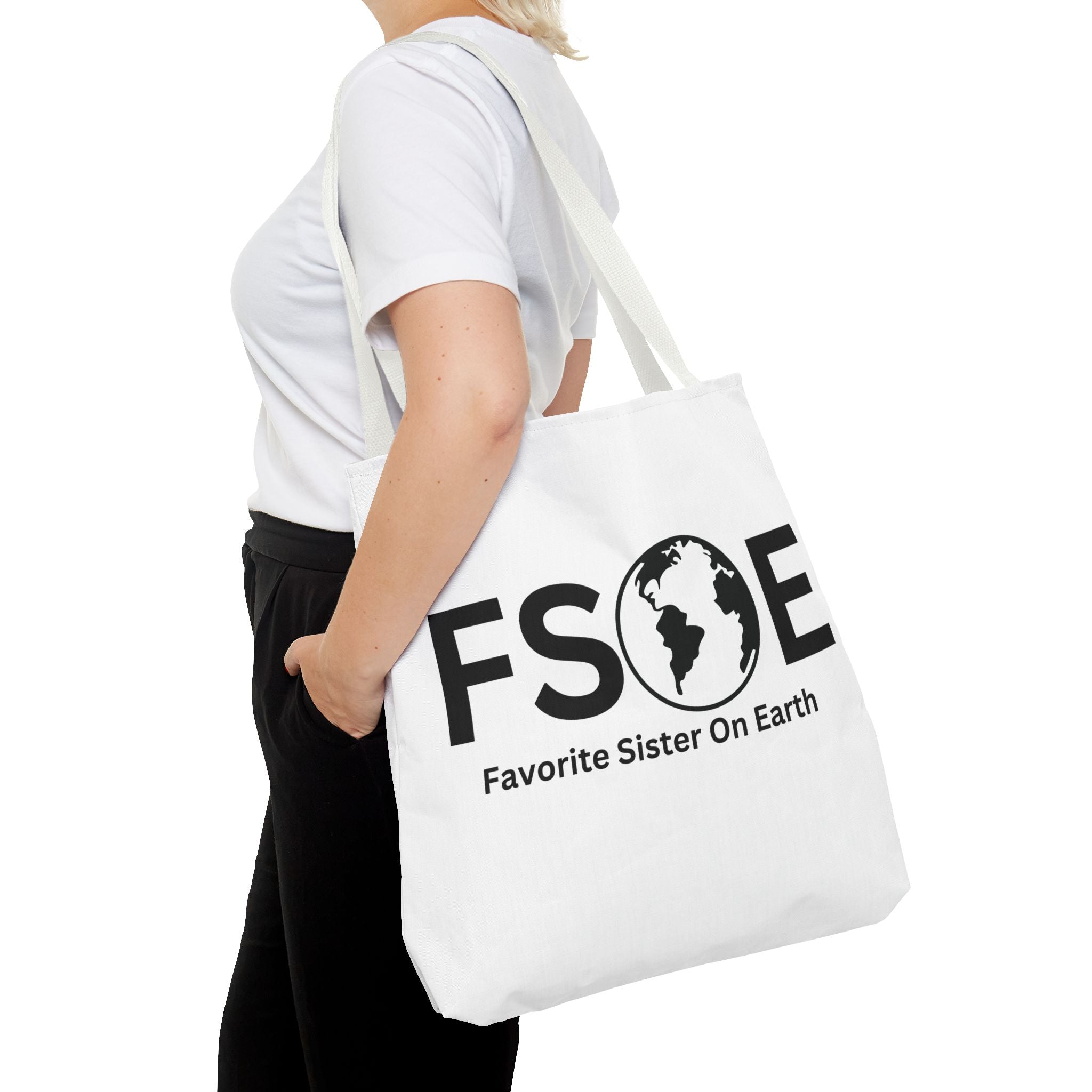 Favorite Sister On Earth (FSOE) Tote Bag - Custom Printed Stylish and Functional Tote