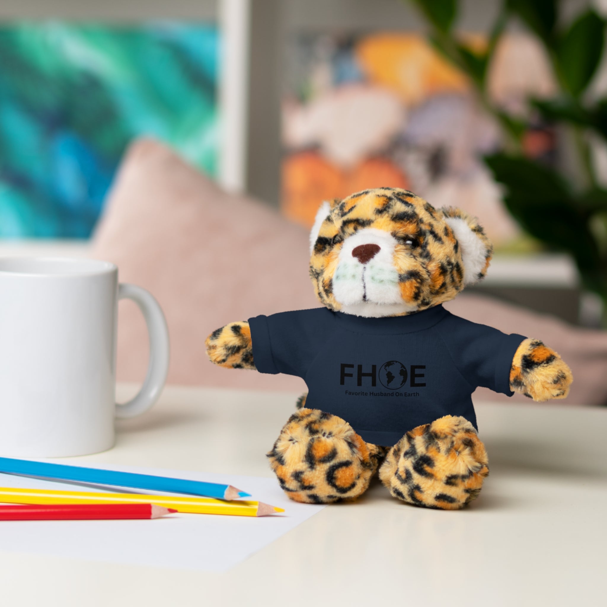 Stuffed Animal Gift – Favorite Husband on Earth (FHOE)– Customizable T-Shirt & Animal