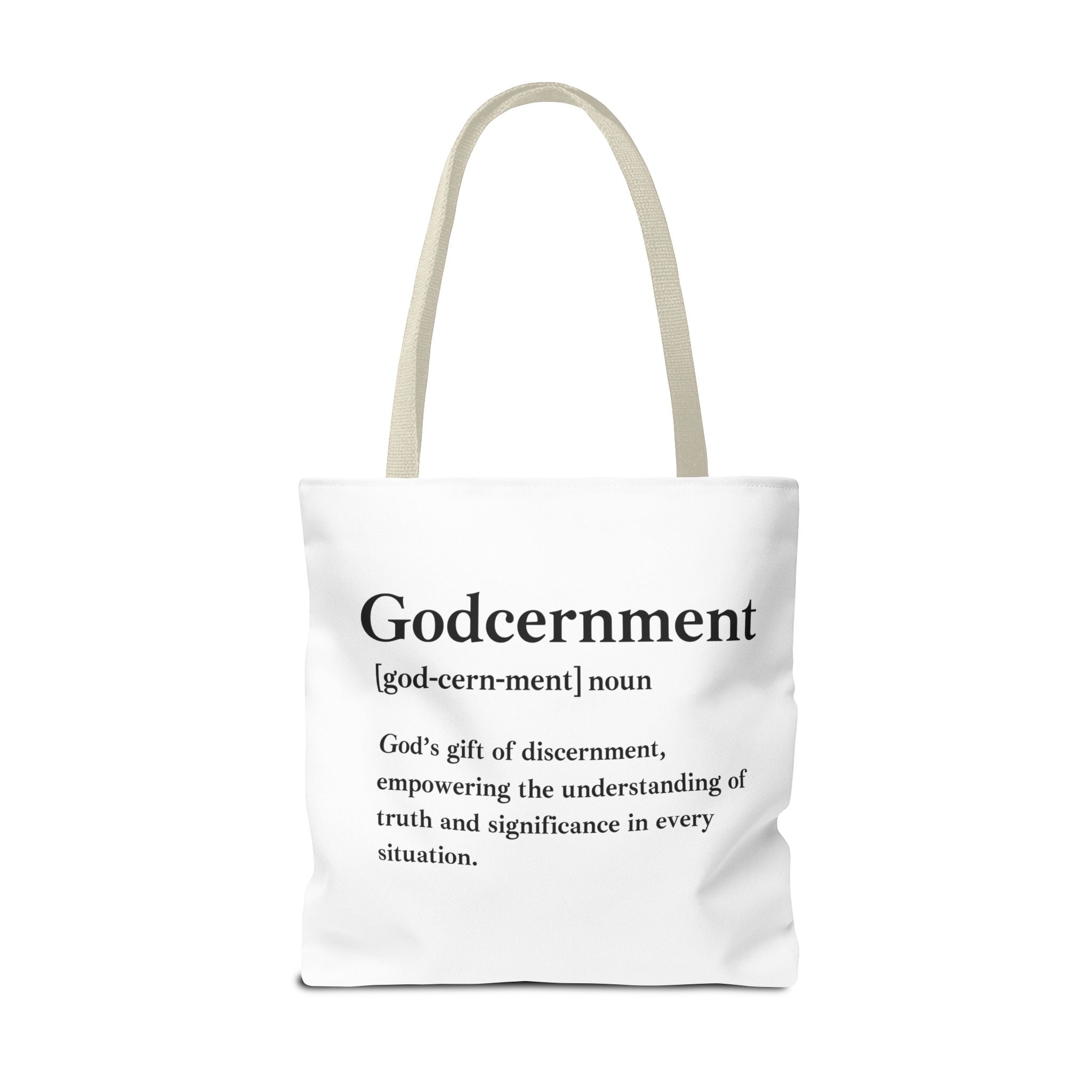 Godcernment Tote Bag - Custom Printed Stylish and Functional Tote