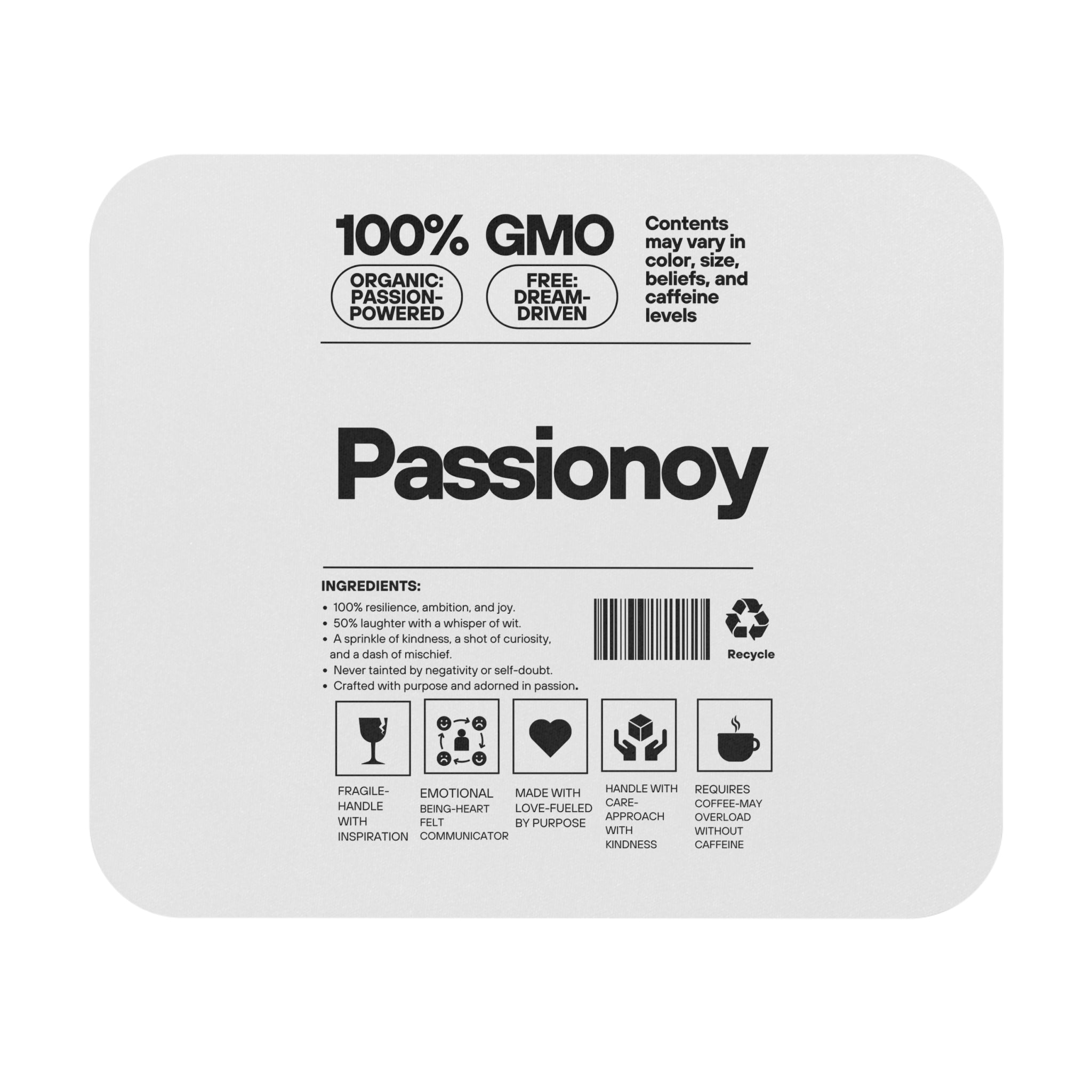 Passionoy Label Mouse Pad - Custom Personalized Gaming and Office Mouse Pad