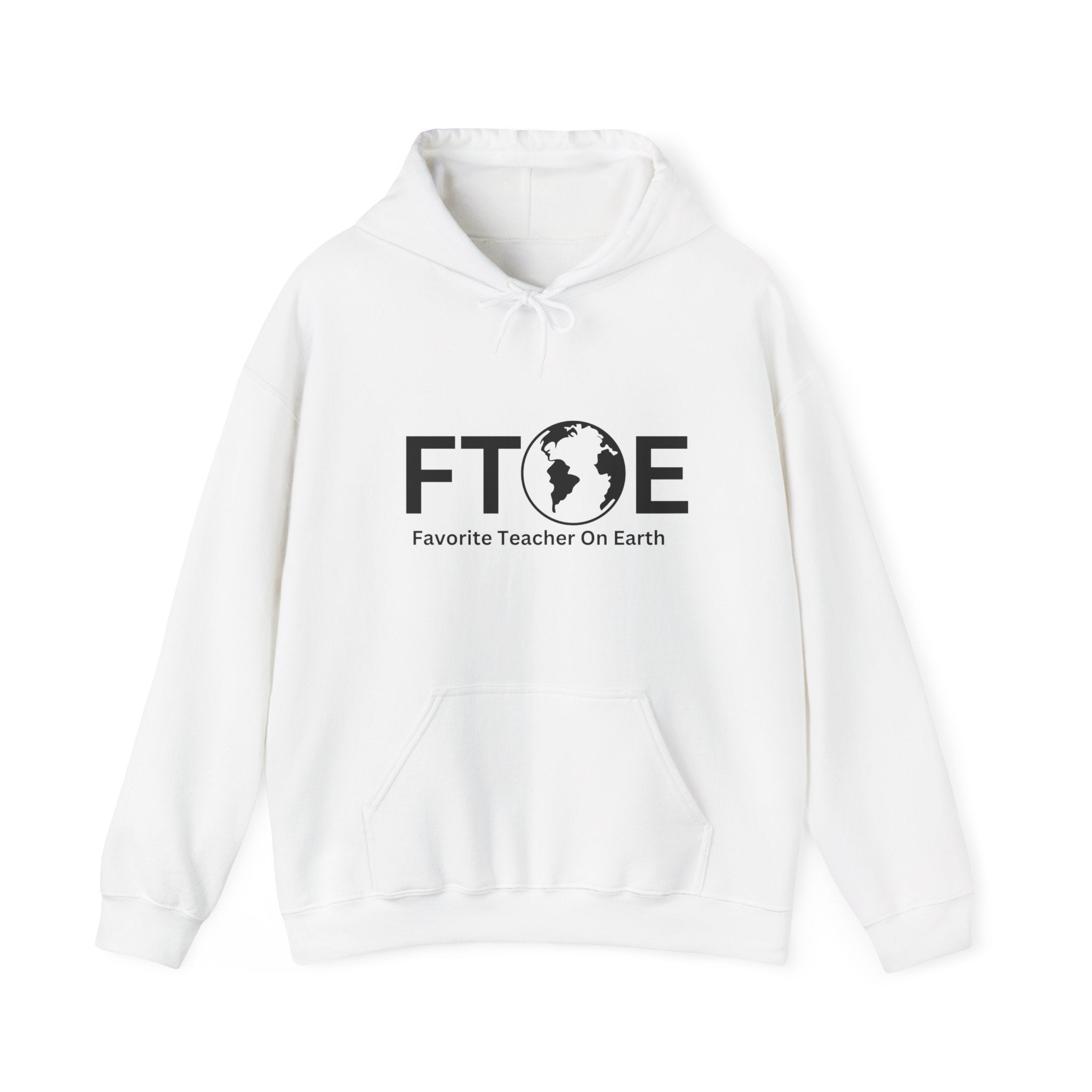 Favorite Teacher On Earth (FTOE) Unisex Heavy Blend Hooded Sweatshirt - Cozy and Stylish Hoodie for Cold Days