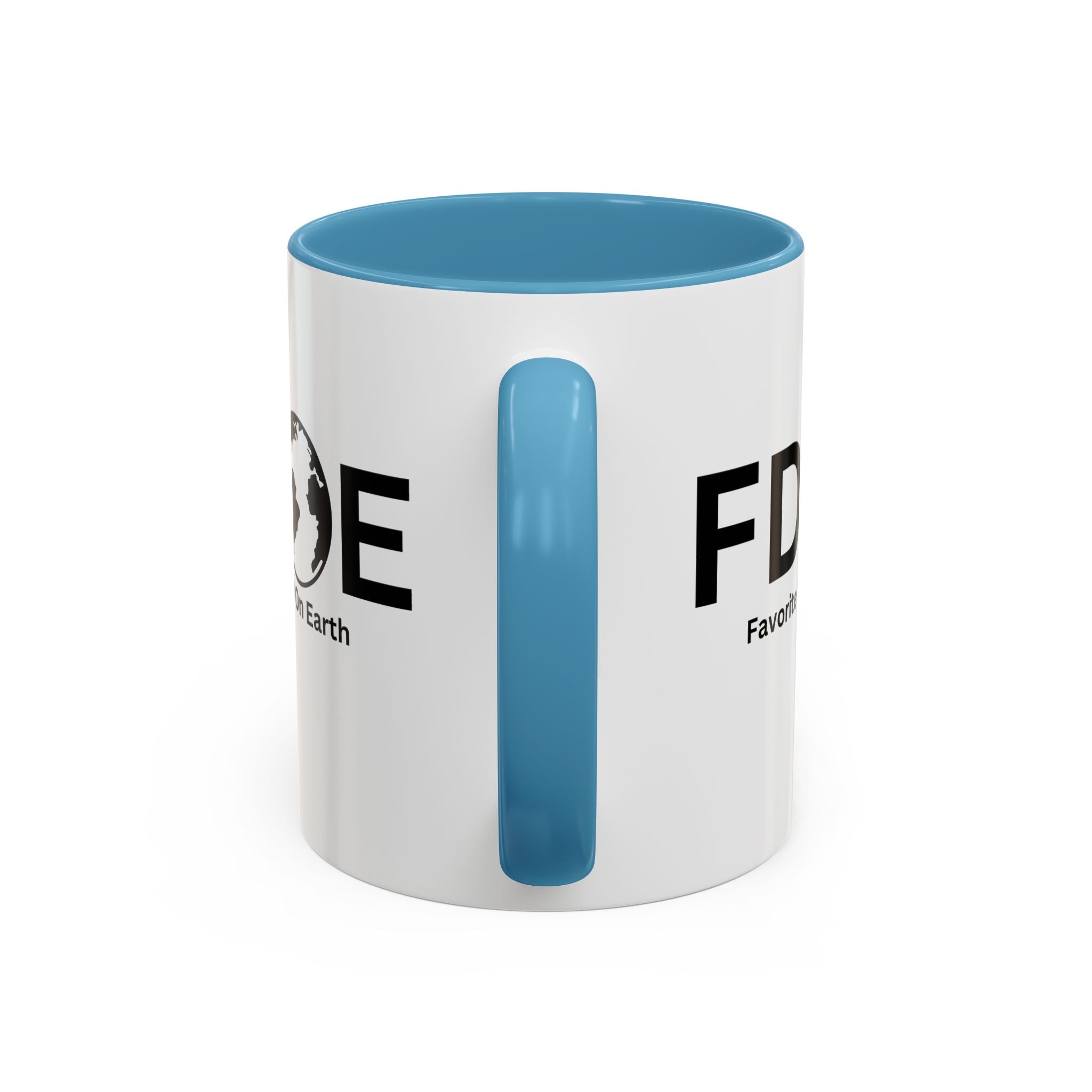 Favorite Dad On Earth (FDOE) Accent Coffee Mug (11oz, 15oz)