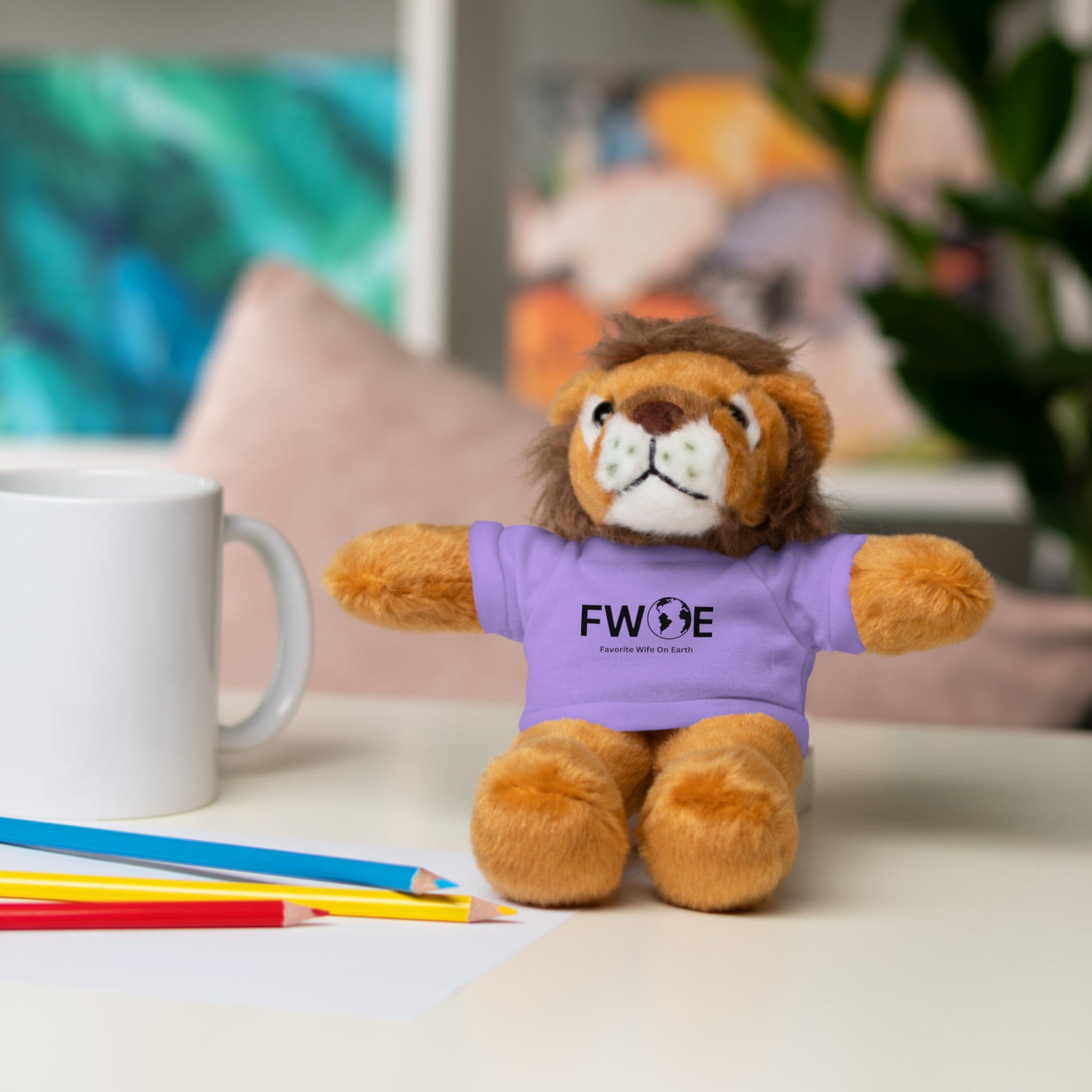 Stuffed Animal Gift – Favorite Wife on Earth (FWOE) – Customizable T-Shirt & Animal