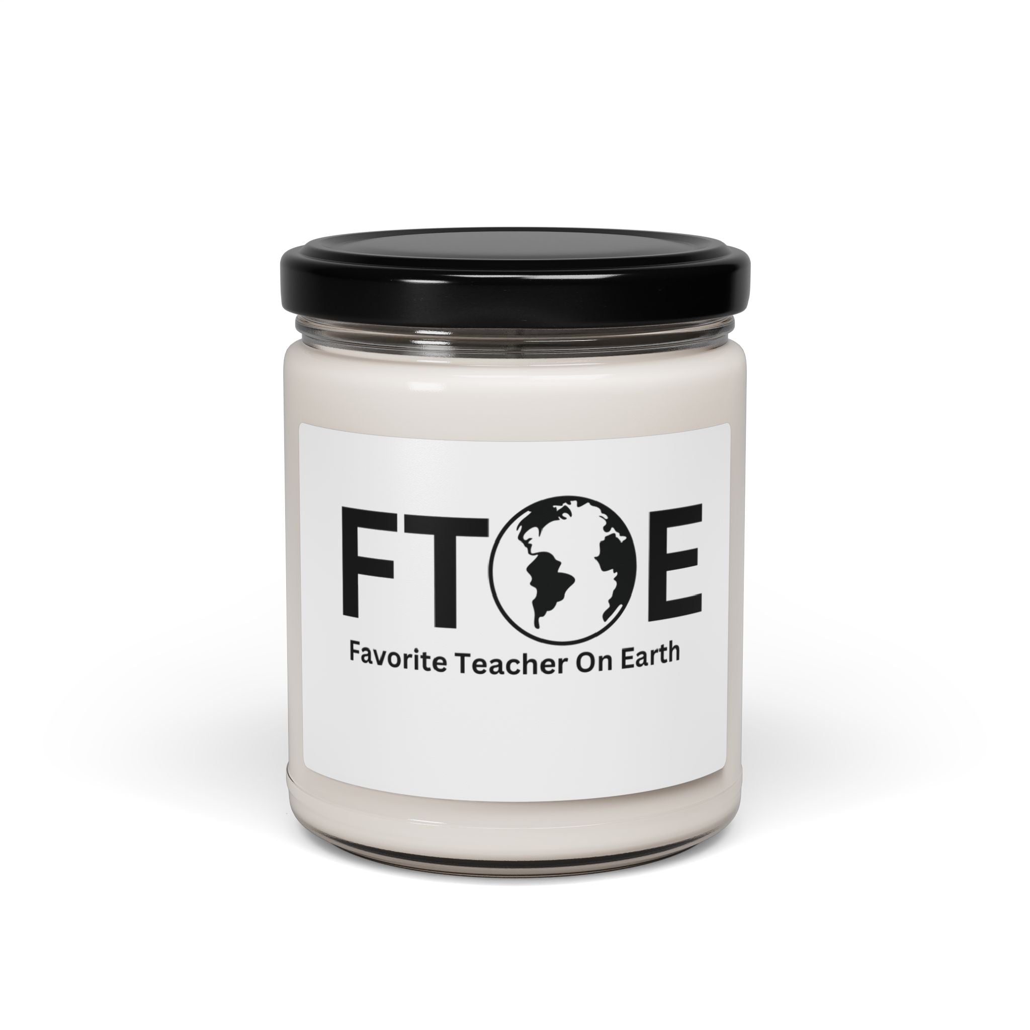 Favorite Teacher On Earth (FTOE) Scented Soy Candle - 9oz Natural Wax Candle with Custom Label