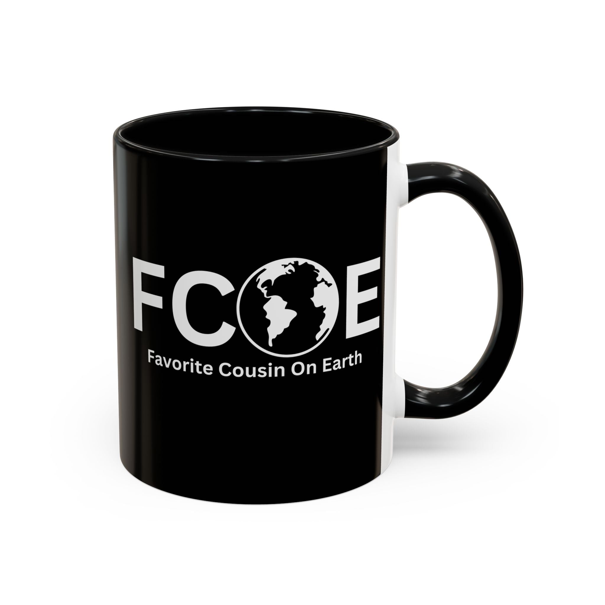 Favorite Cousin On Earth (FCOE) Accent Coffee Mug (11oz, 15oz)
