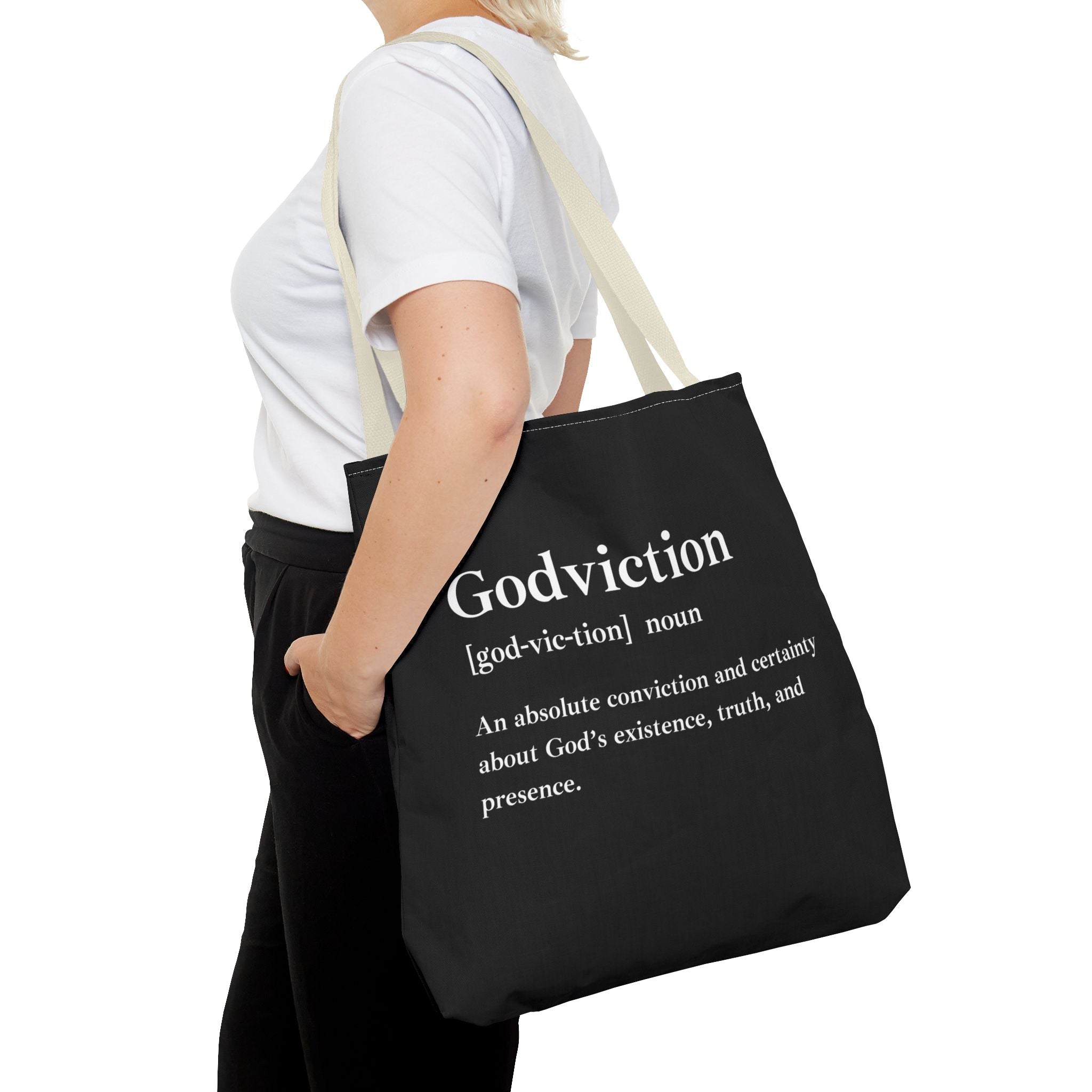 Godviction Tote Bag - Custom Printed Stylish and Functional Tote