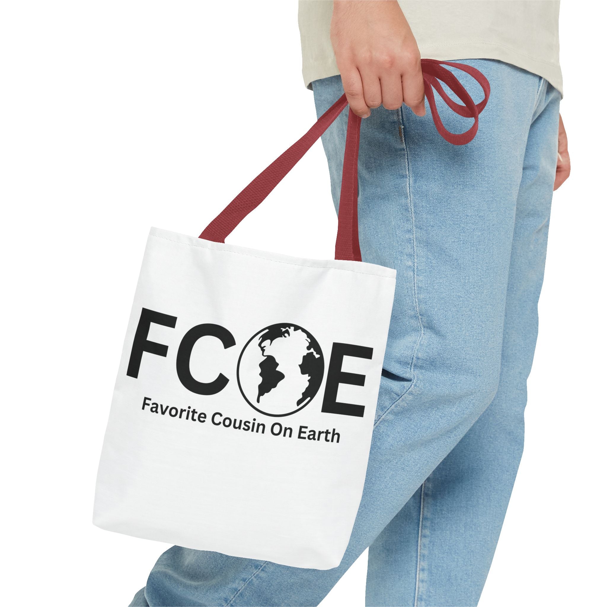 Favorite Cousin On Earth (FCOE) Tote Bag - Custom Printed Stylish and Functional Tote