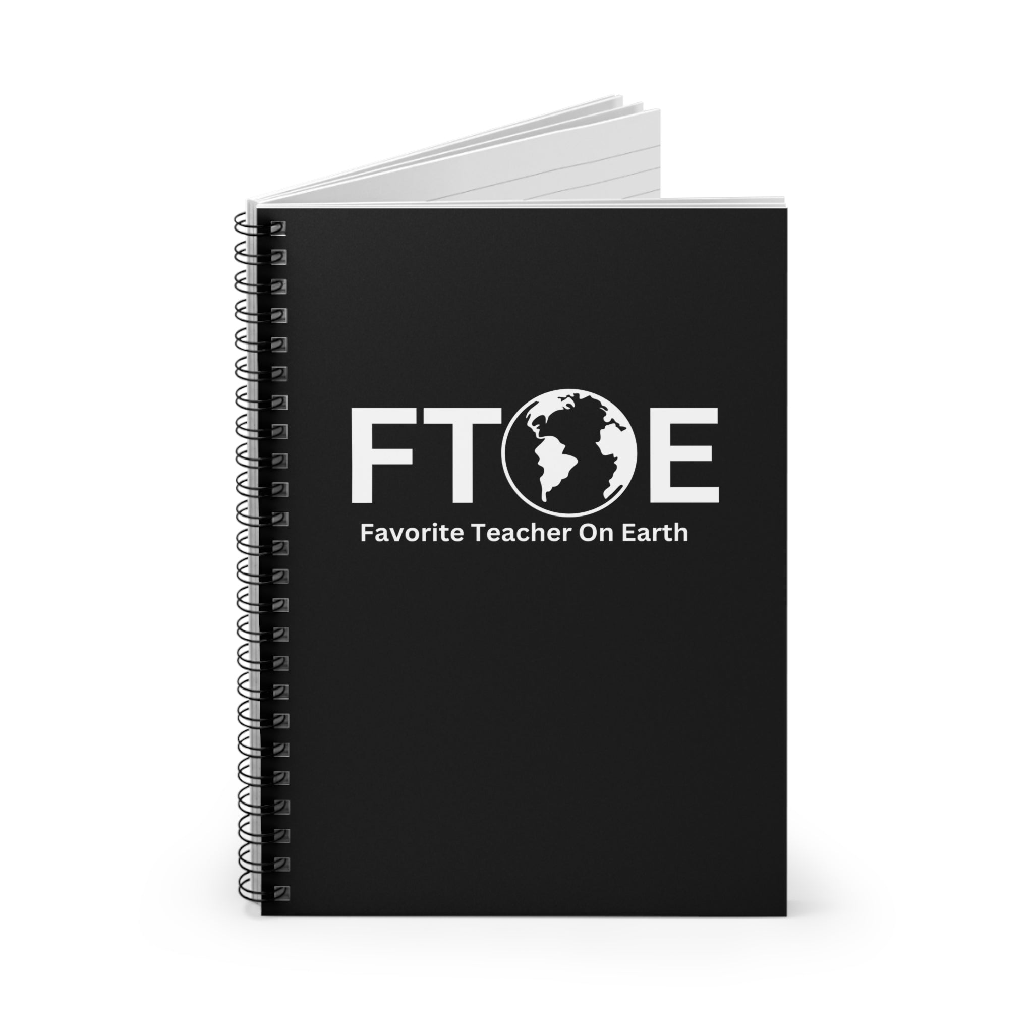 Favorite Teacher On Earth (FTOE) Spiral Notebook - 118 Page Ruled Line Notebook for Everyday Use