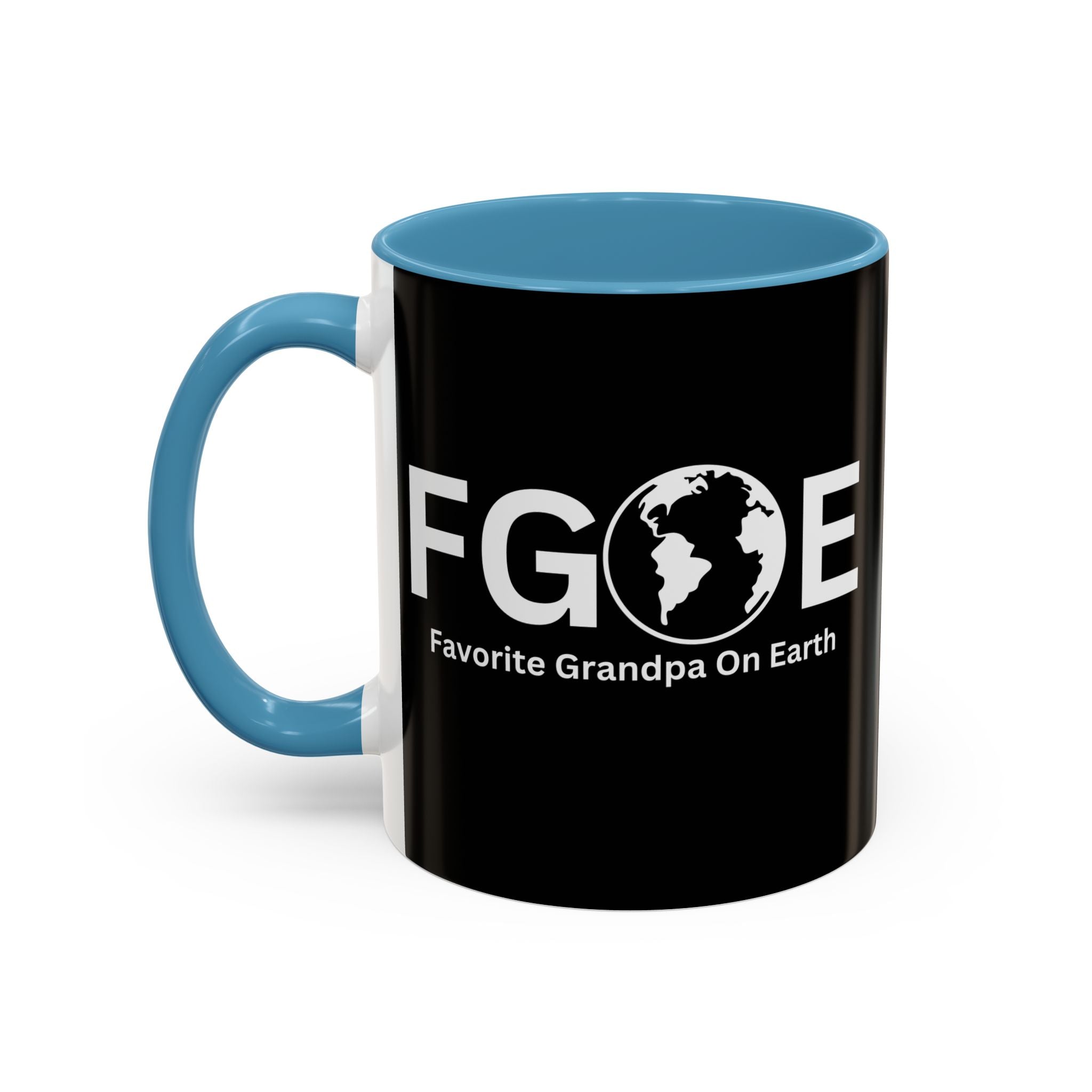 Favorite Grandpa On Earth (FGOE) Accent Coffee Mug (11oz, 15oz)