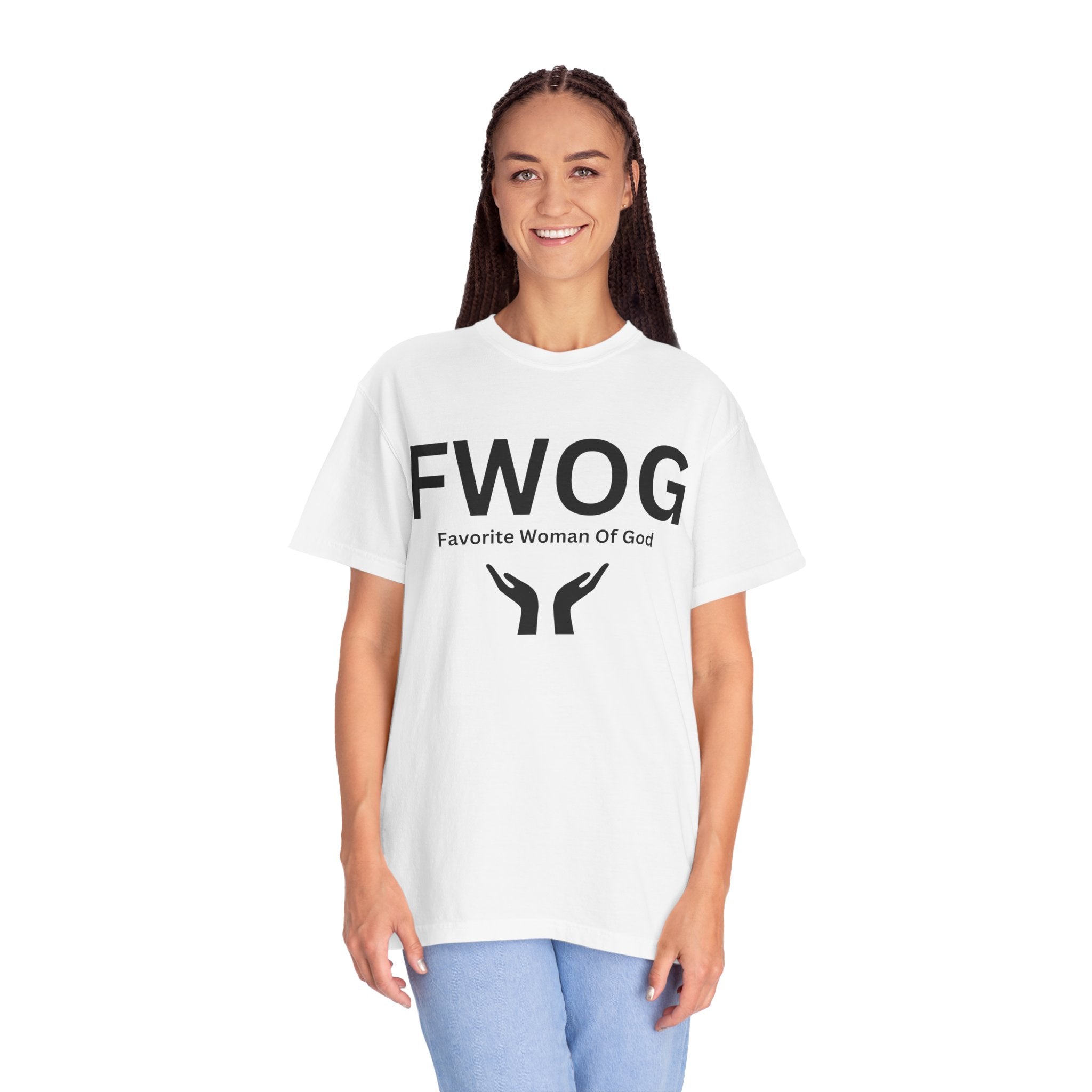 Favorite Woman of God (FWOG) T-Shirt – Comfort Colors 1717 Garment-Dyed Tee