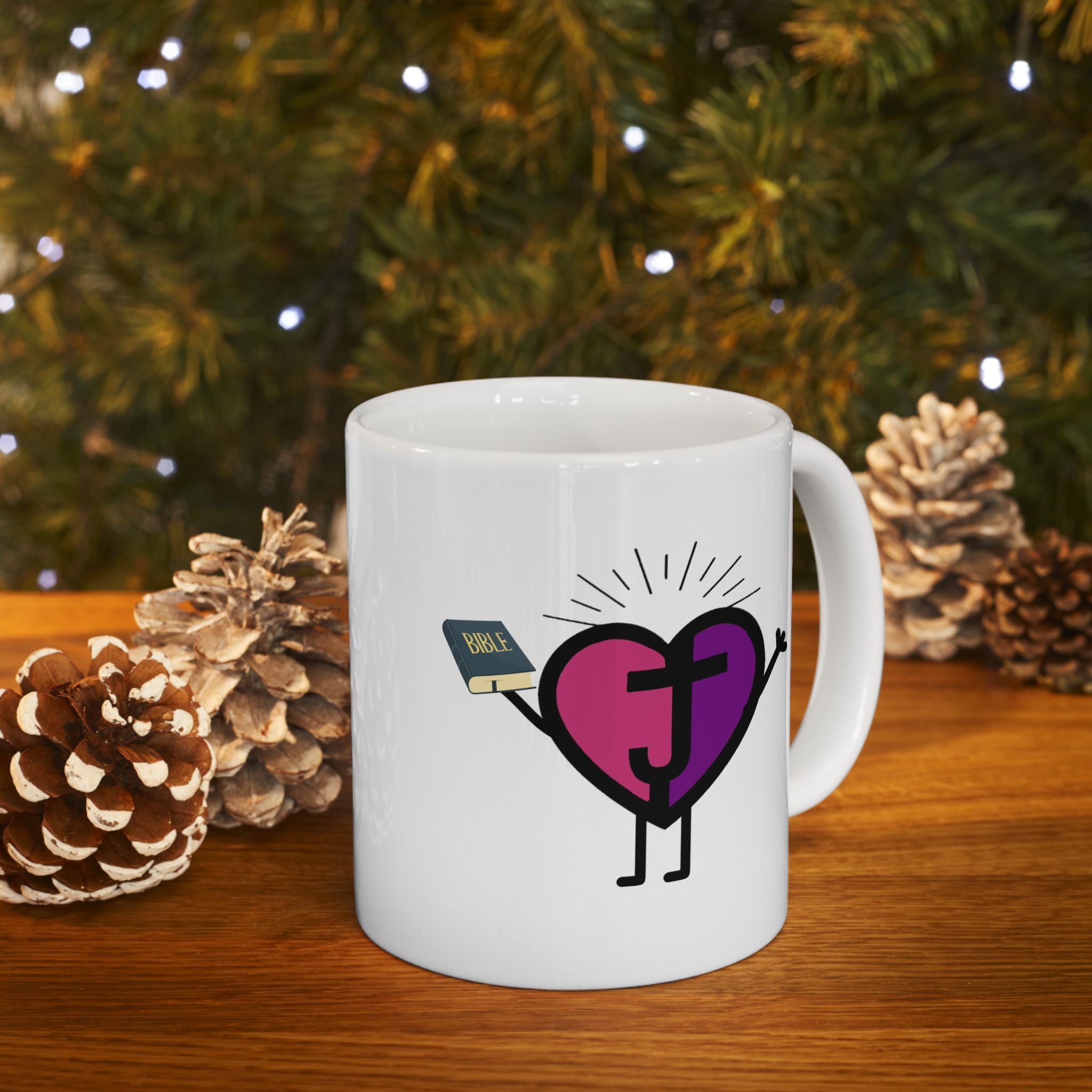 Joy Holding Bible Accent Coffee Mug (11oz, 15oz)