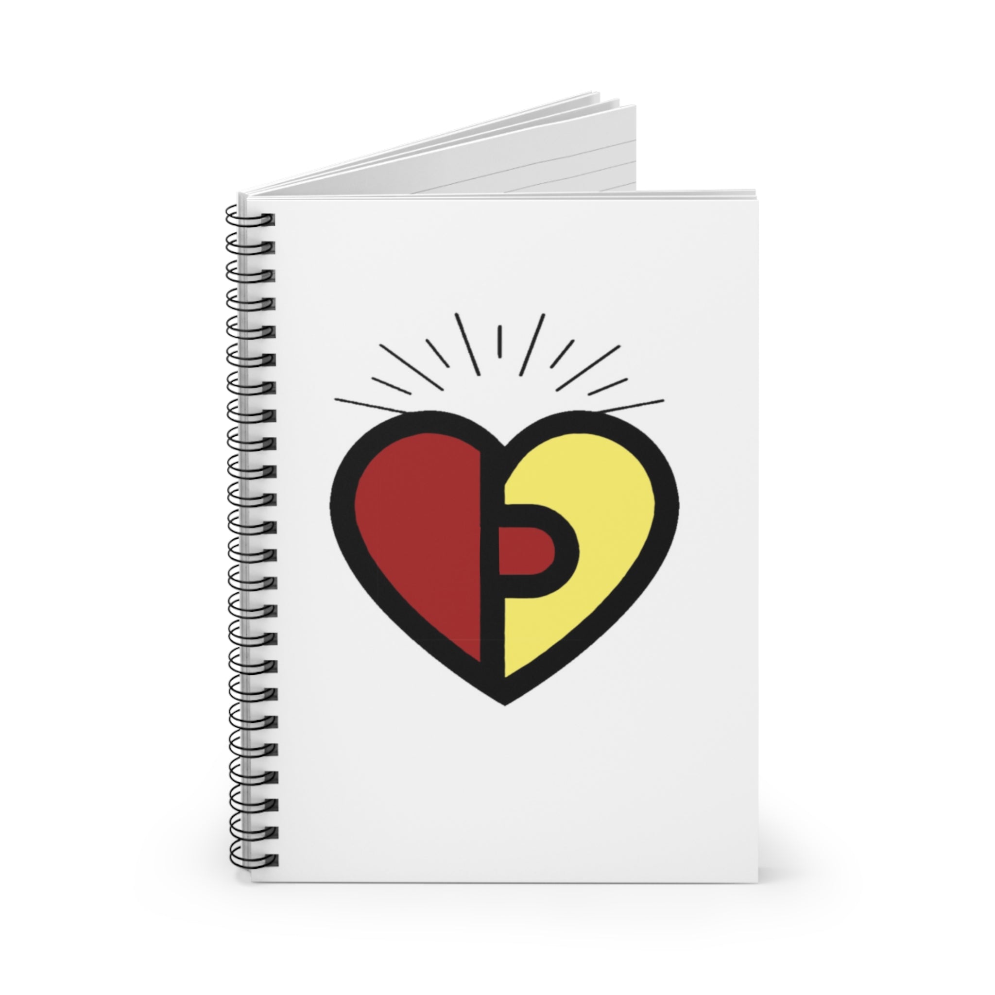 Passionoy Logo Spiral Notebook - 118 Page Ruled Line Notebook for Everyday Use