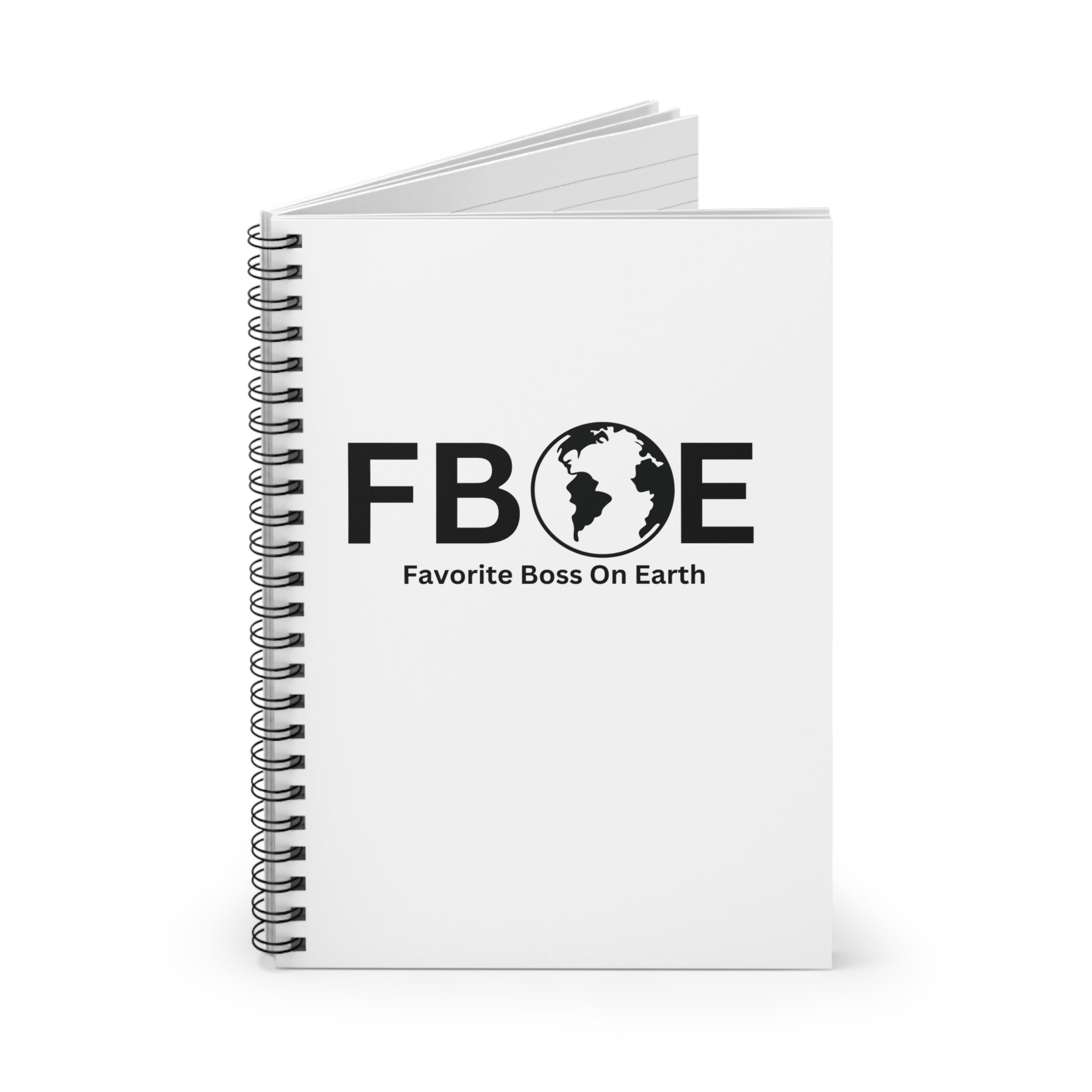 Favorite Boss On Earth (FBOE) Spiral Notebook - 118 Page Ruled Line Notebook for Everyday Use