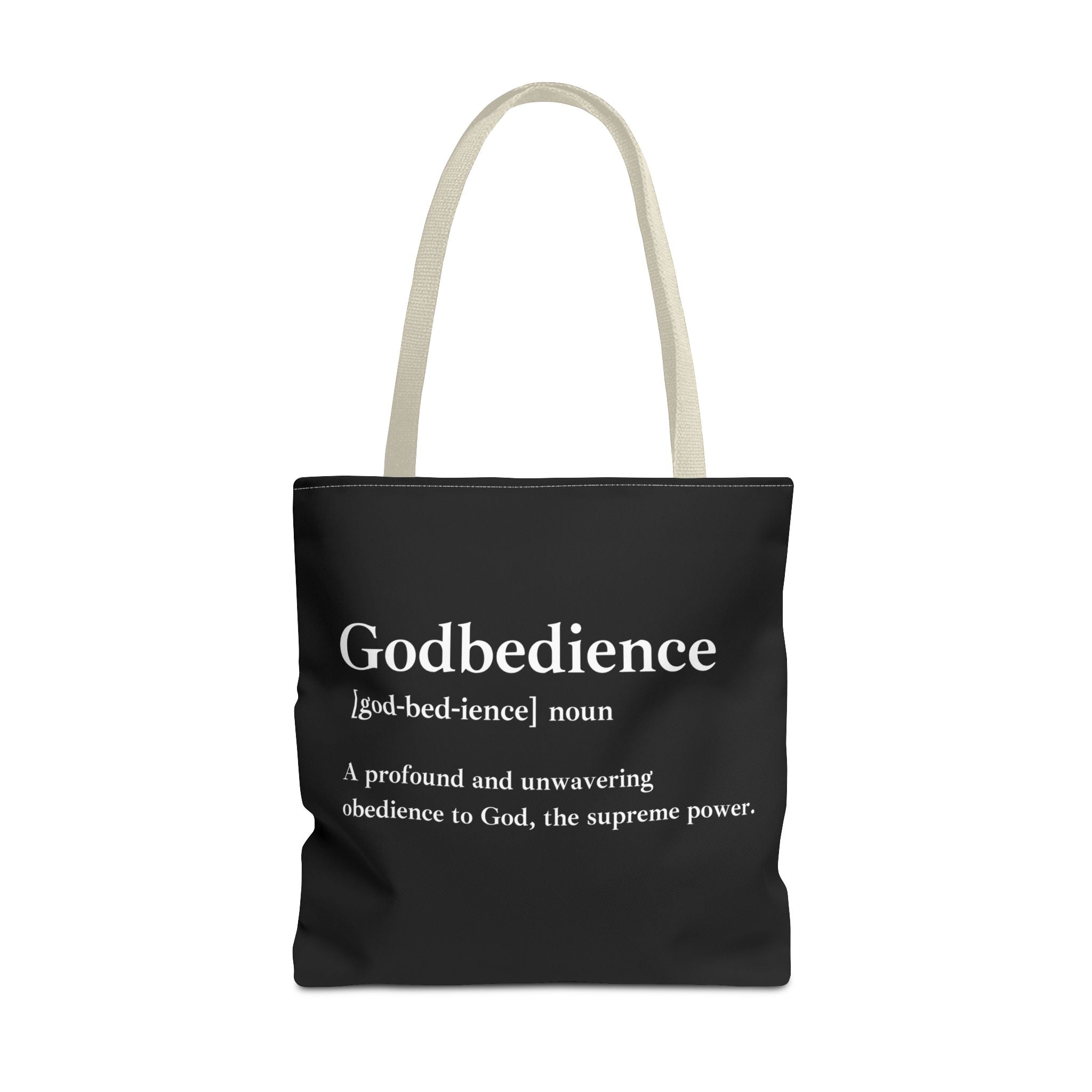 Godbedience Tote Bag - Custom Printed Stylish and Functional Tote
