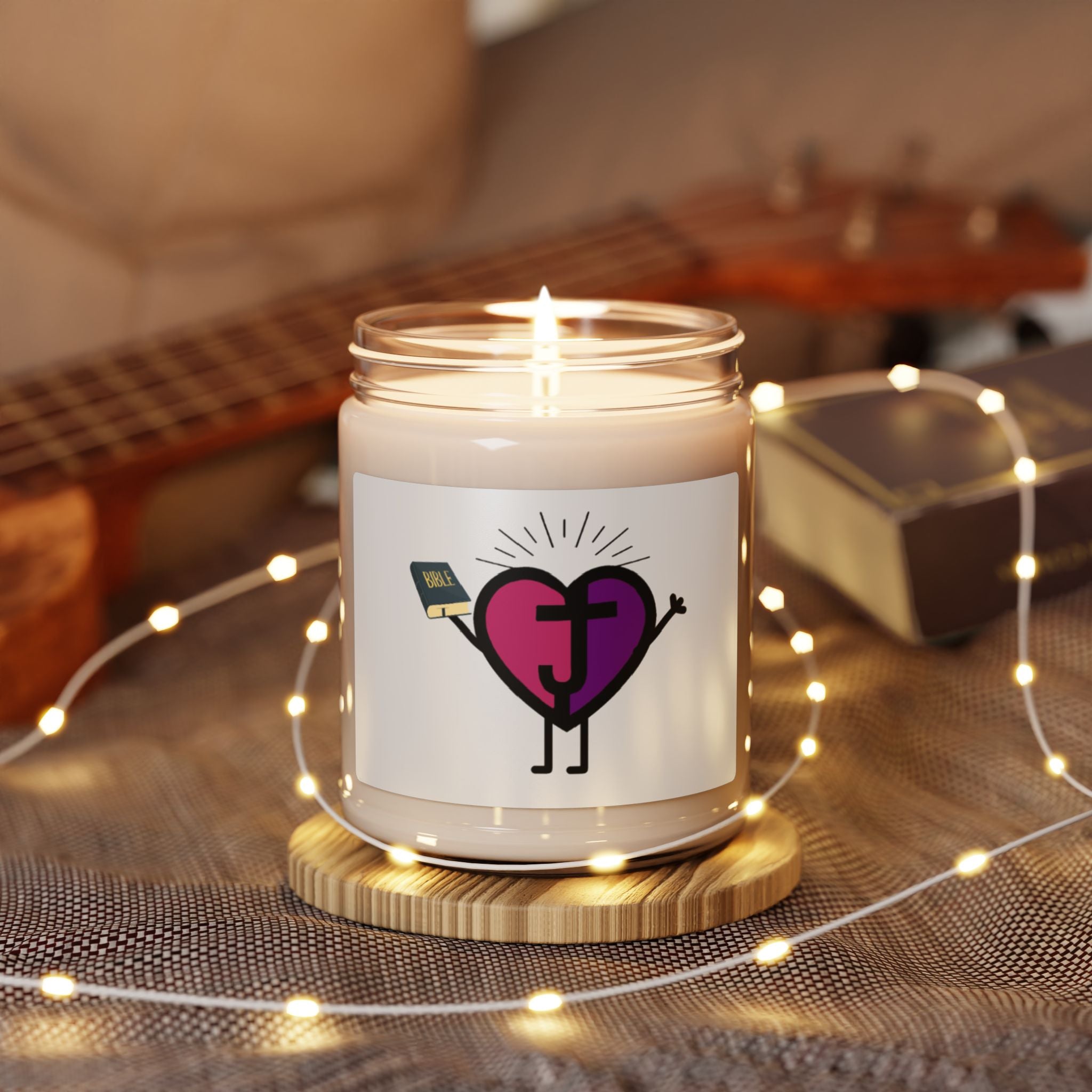 Joy Passionoy Mascot Scented Soy Candle - 9oz Natural Wax Candle with Custom Label