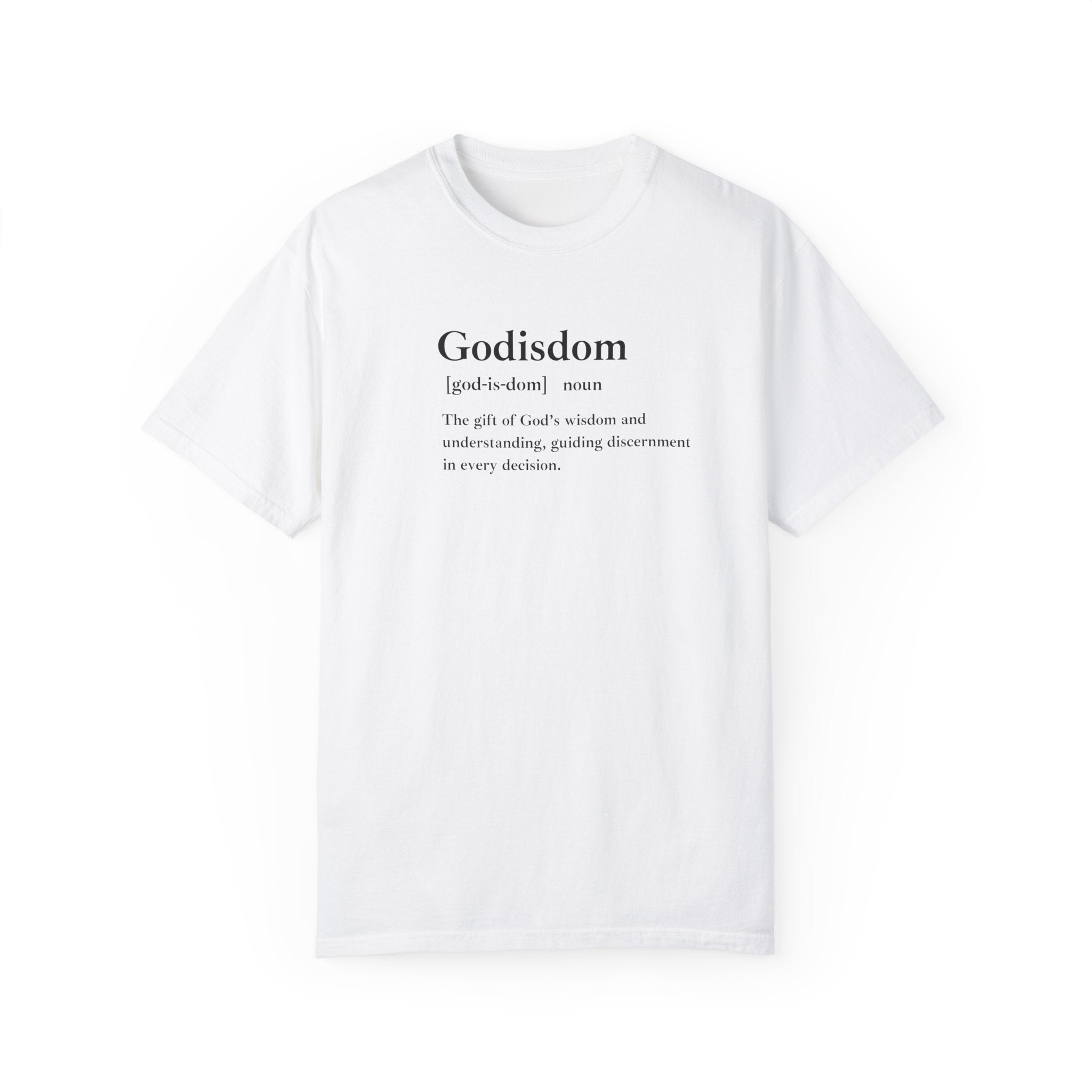 Godisdom Comfort Colors 1717 Garment-Dyed T-Shirt – 100% Cotton, Relaxed Fit, Customizable Faith-Inspired Tee