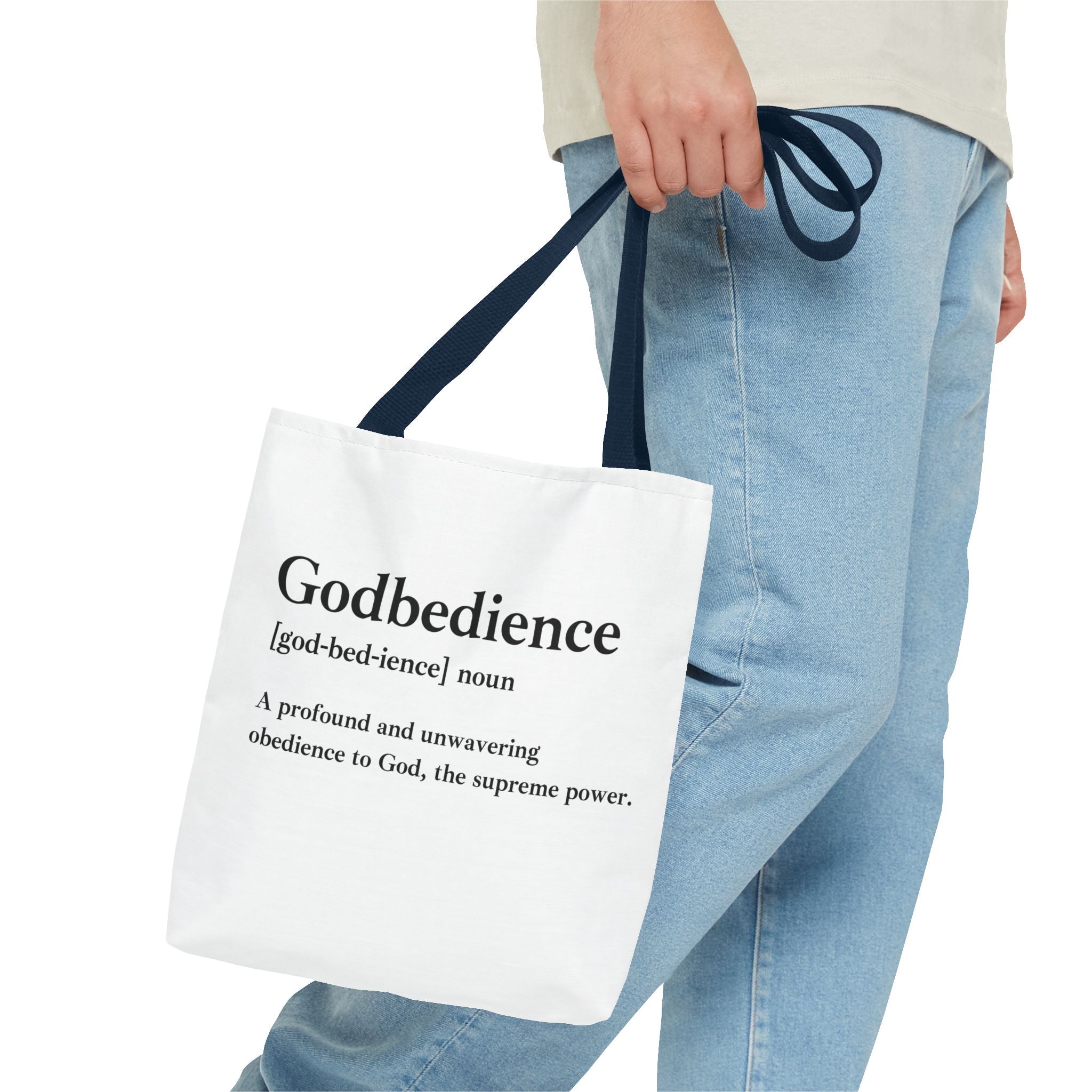 Godbedience Tote Bag - Custom Printed Stylish and Functional Tote