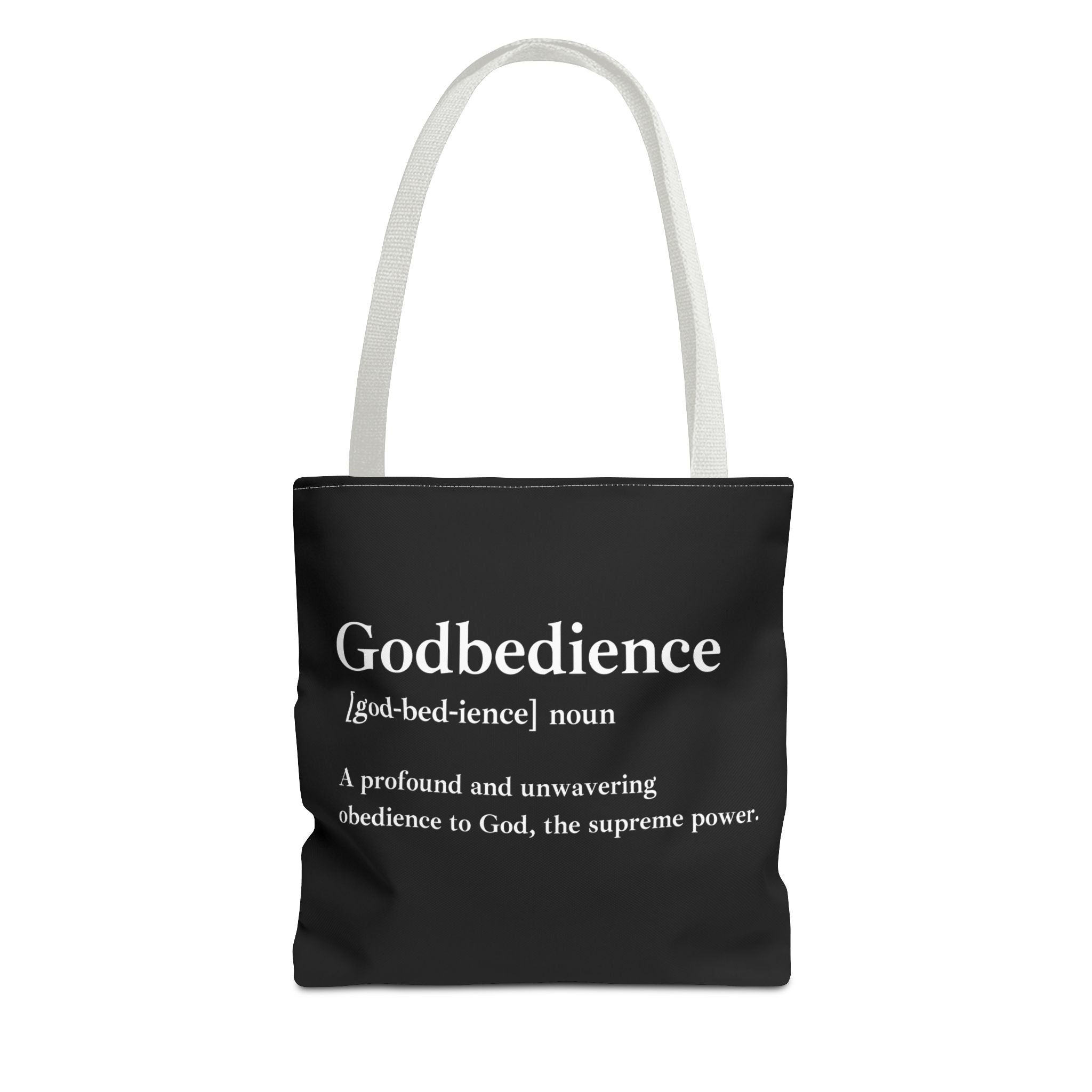 Godbedience Tote Bag - Custom Printed Stylish and Functional Tote