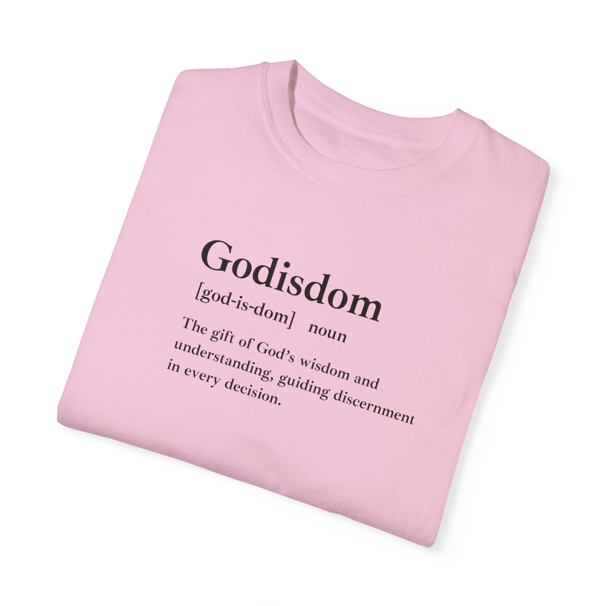 Godisdom Comfort Colors 1717 Garment-Dyed T-Shirt – 100% Cotton, Relaxed Fit, Customizable Faith-Inspired Tee