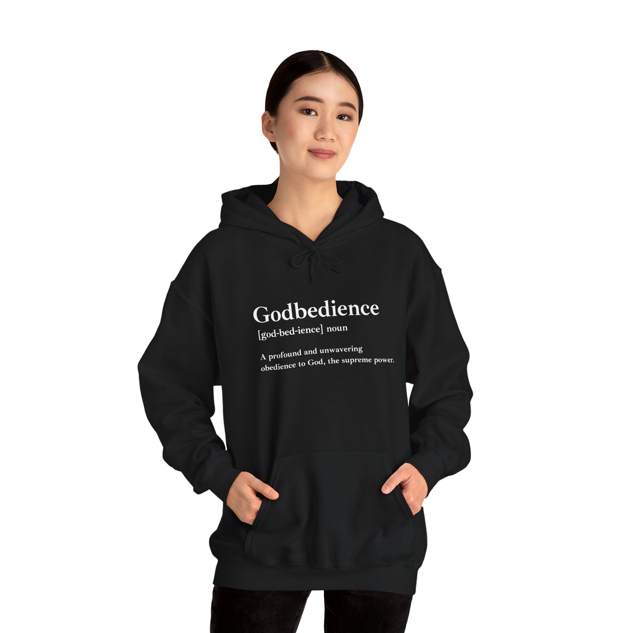 Godbedience Unisex Heavy Blend™ Hooded Sweatshirt | Soft & Stylish Hoodie for Cold Days