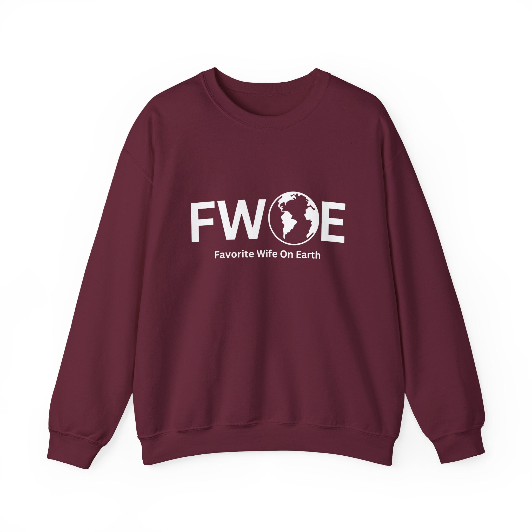 Favorite Wife On Earth (FWOE) Crewneck Sweatshirt - Cozy and Stylish Hoodie for Cold Days