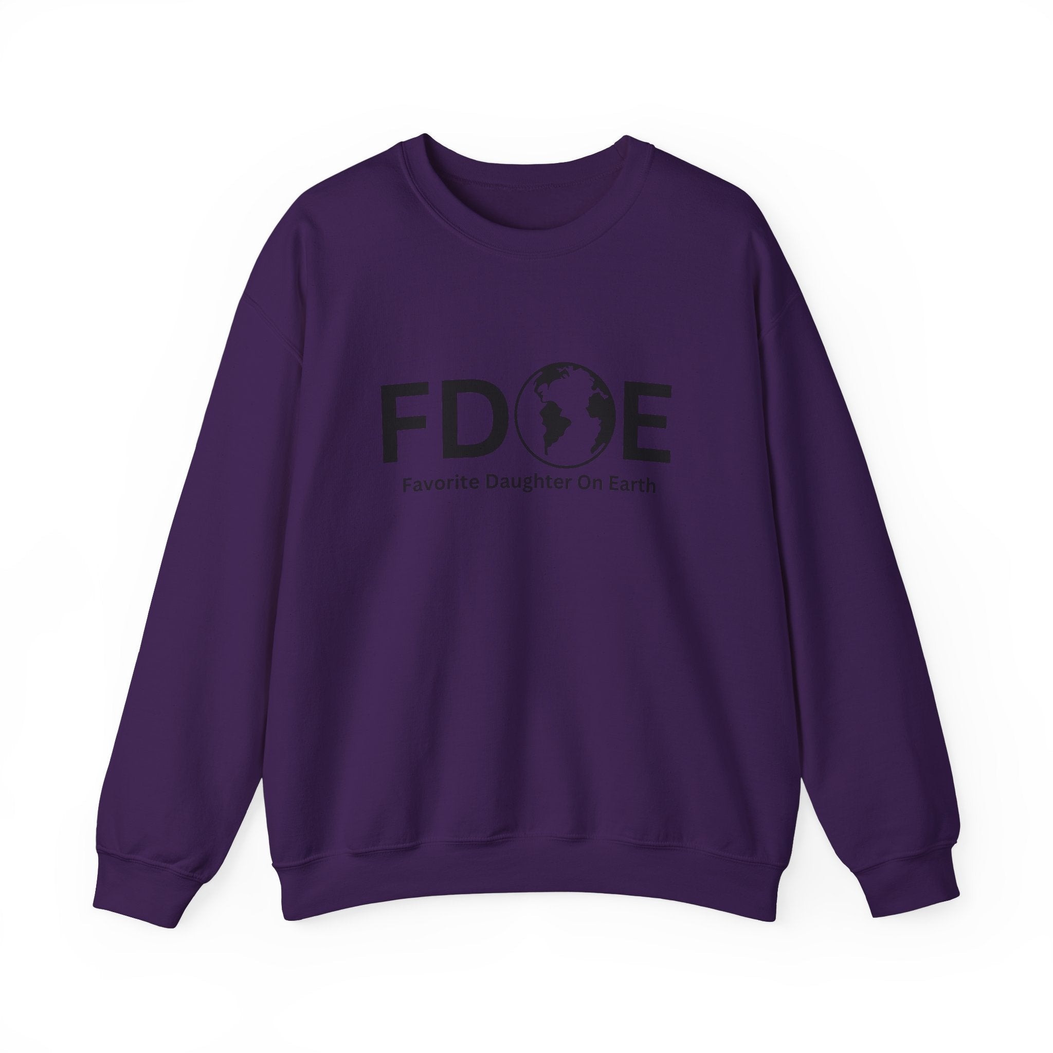 Favorite Daughter on Earth Crewneck Sweatshirt - (FDOE) Logo Sweatshirt for Women