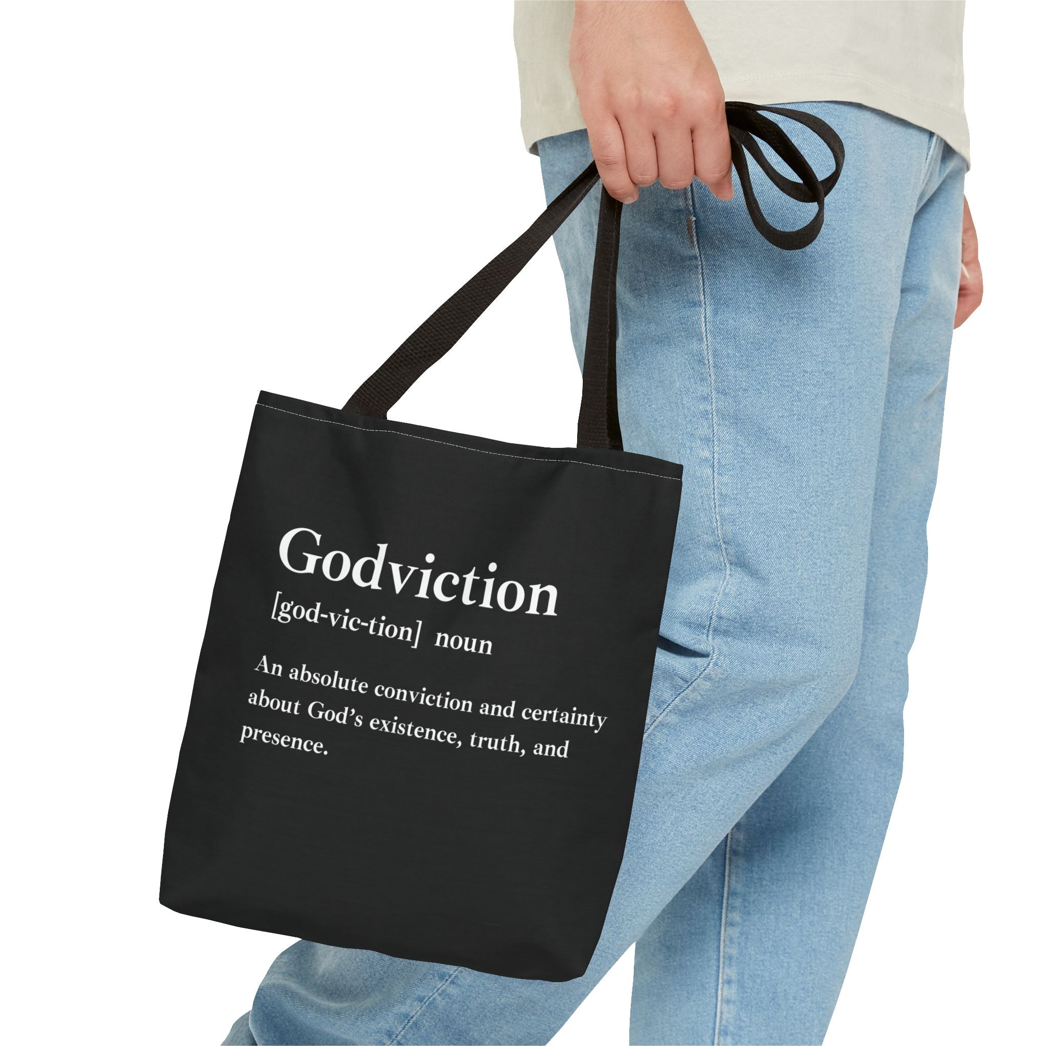 Godviction Tote Bag - Custom Printed Stylish and Functional Tote