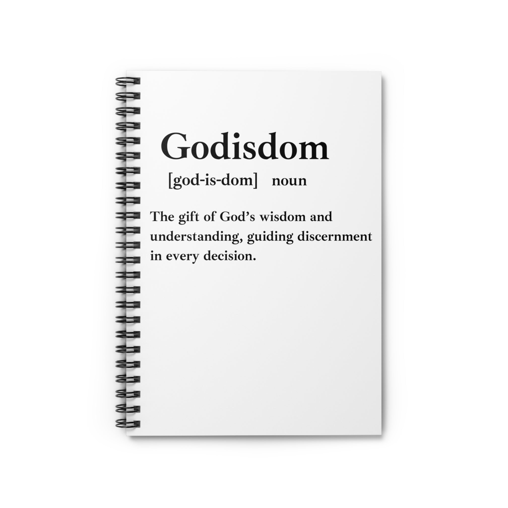 Godisdom Spiral Notebook - 118 Page Ruled Line Notebook for Everyday Use
