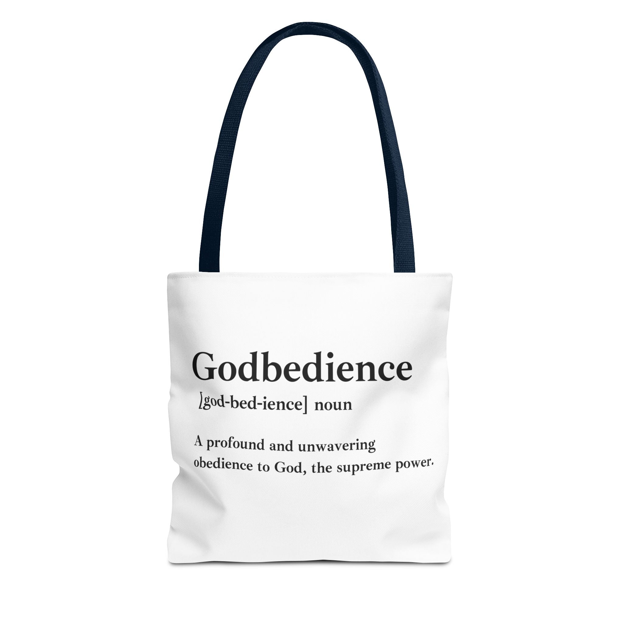 Godbedience Tote Bag - Custom Printed Stylish and Functional Tote