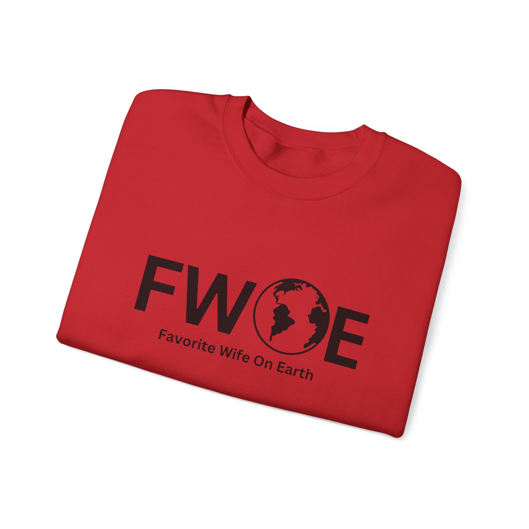 Favorite Wife On Earth (FWOE) Crewneck Sweatshirt - Cozy and Stylish Hoodie for Cold Days