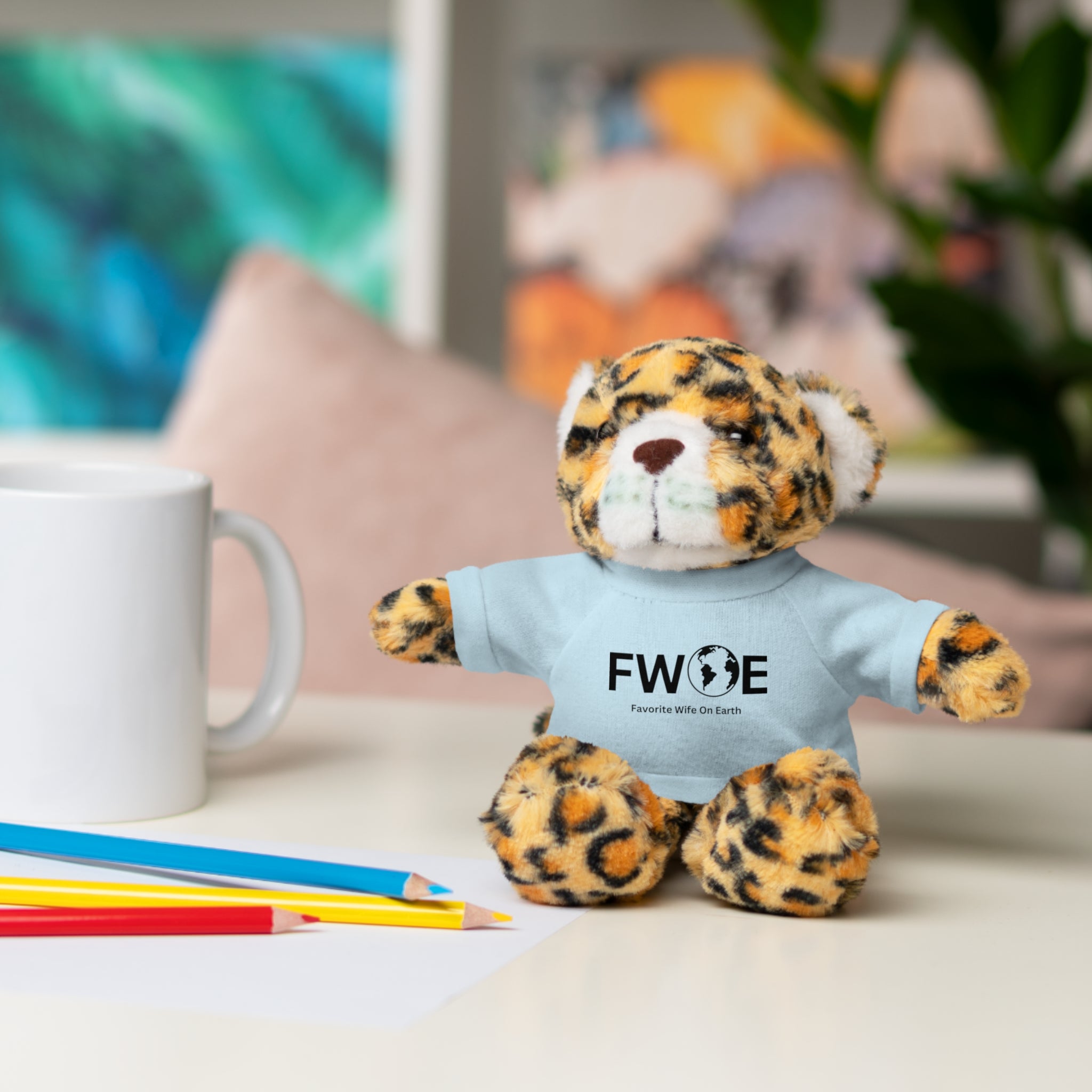 Stuffed Animal Gift – Favorite Wife on Earth (FWOE) – Customizable T-Shirt & Animal
