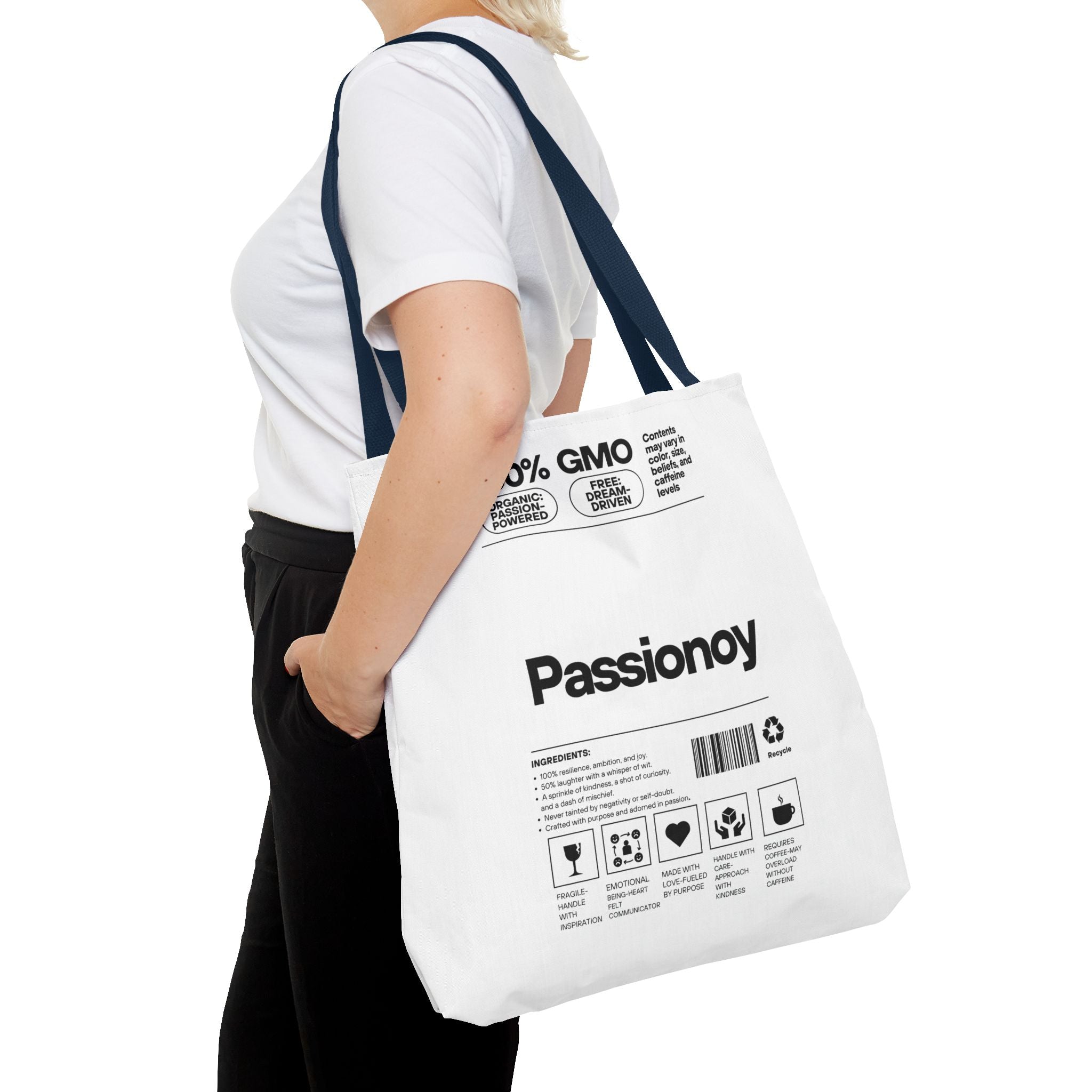 Passionoy Label Tote Bag - Custom Printed Stylish and Functional Tote