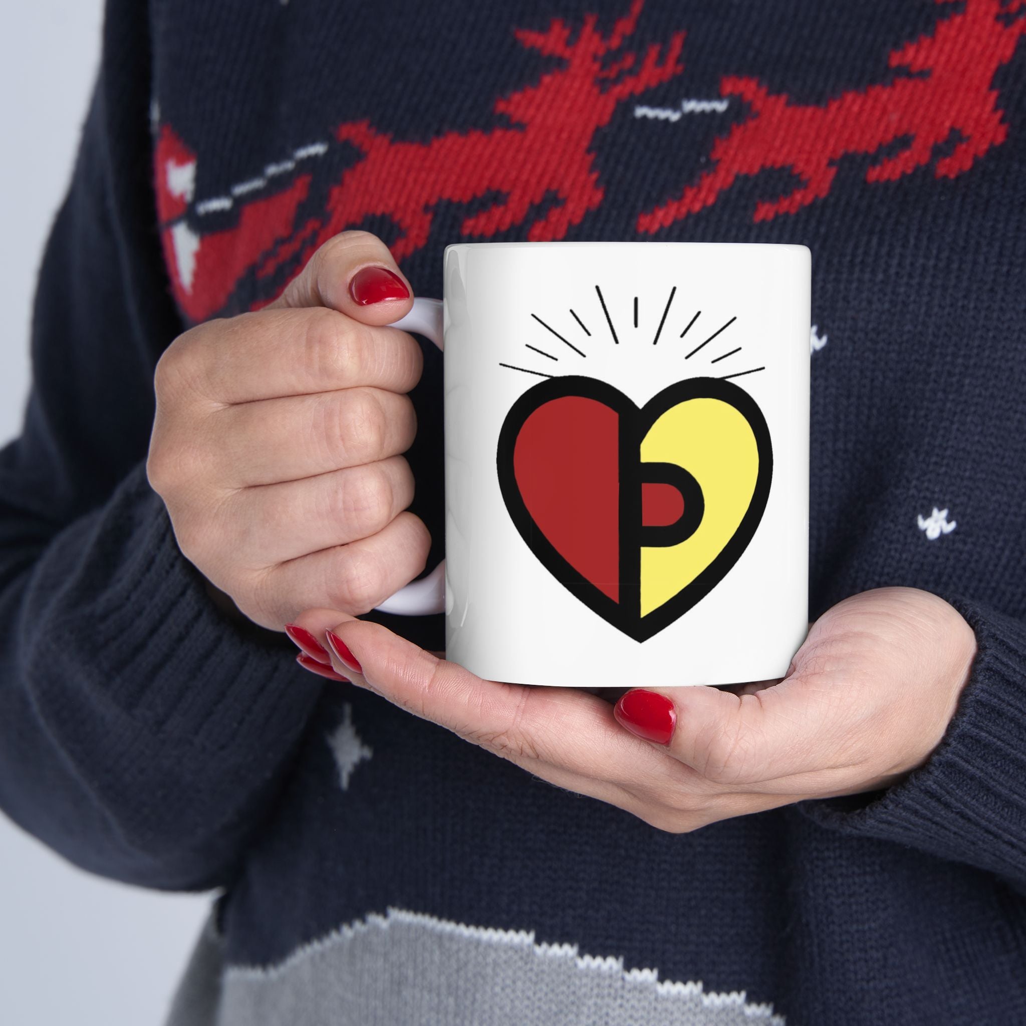 Passionoy Logo Accent Coffee Mug (11oz, 15oz)