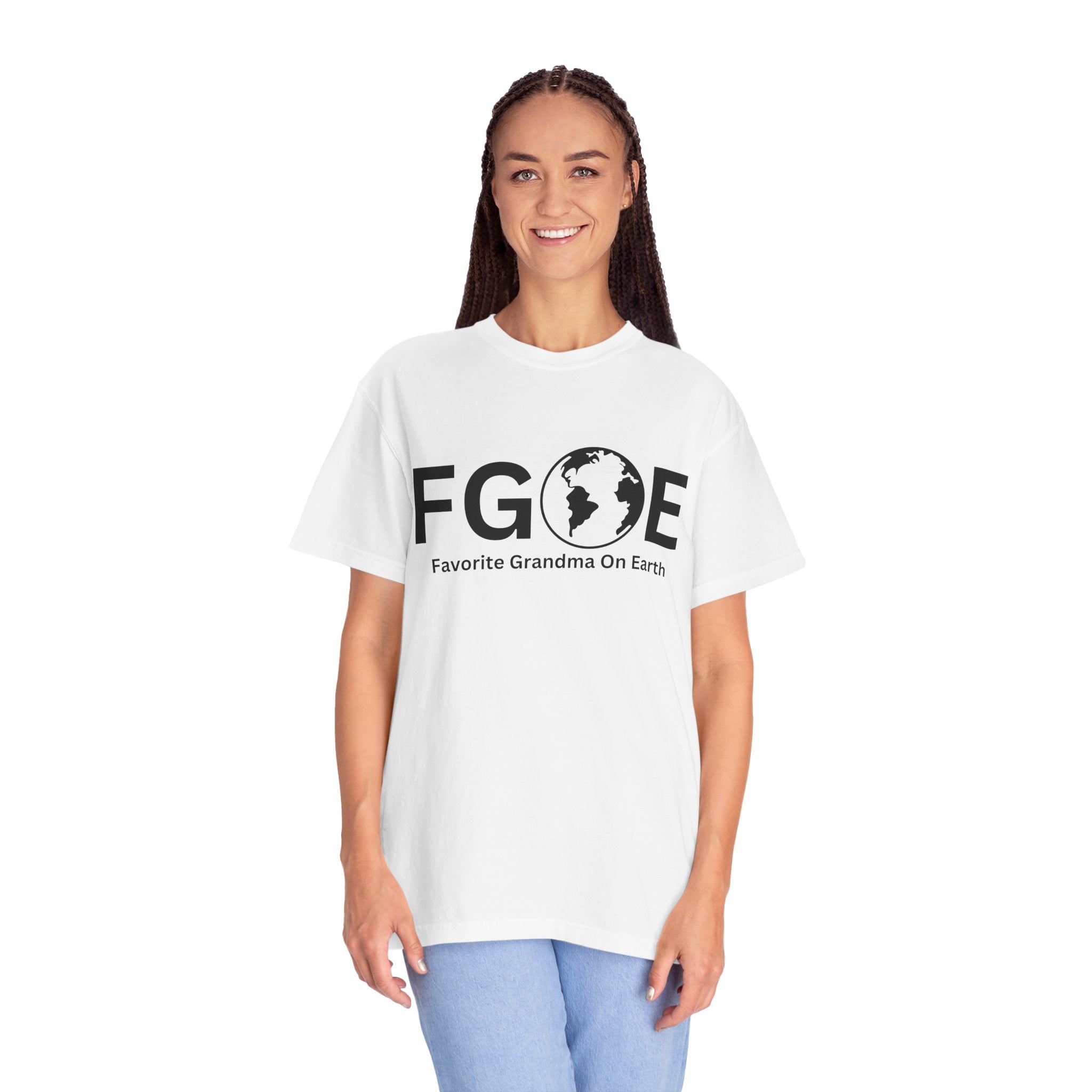 Favorite Grandma On Earth (FGOE) - Comfort Colors 1717 Garment-Dyed T-Shirt