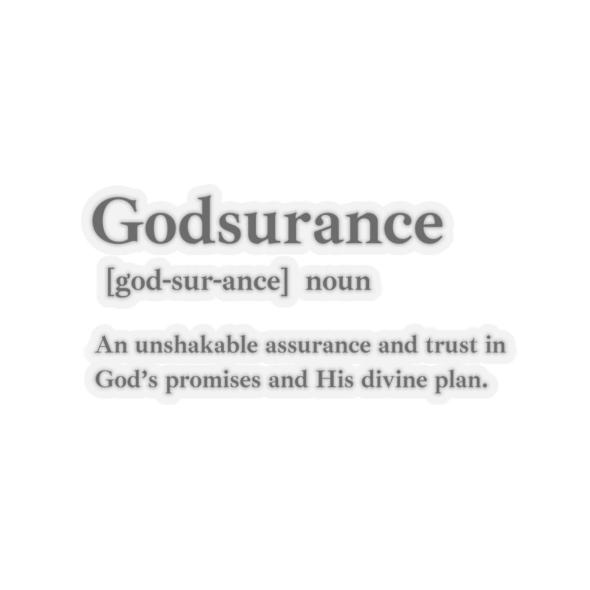 Godsurance Kiss-Cut Stickers - Custom Vinyl Stickers for Creative Decor