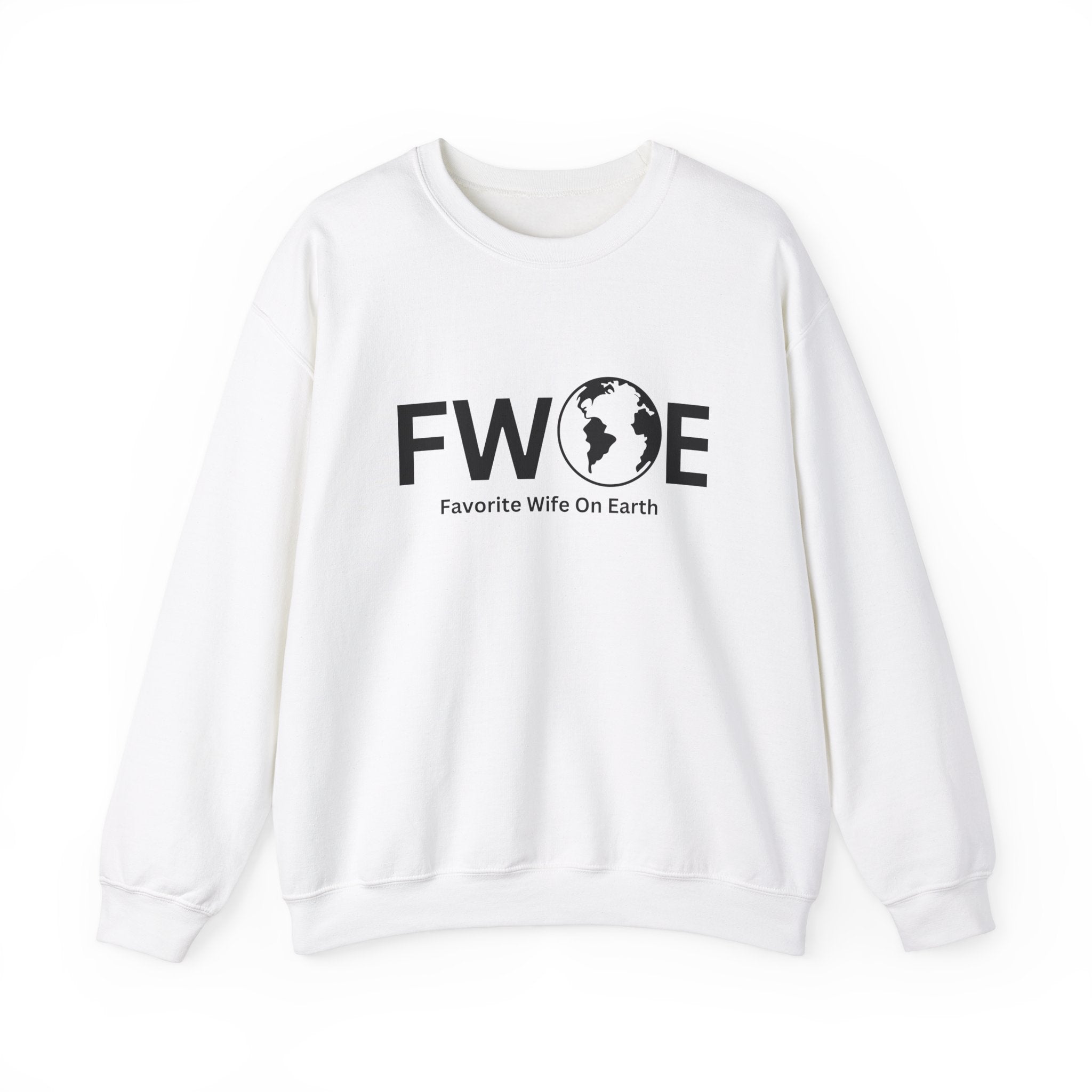 Favorite Wife On Earth (FWOE) Crewneck Sweatshirt - Cozy and Stylish Hoodie for Cold Days