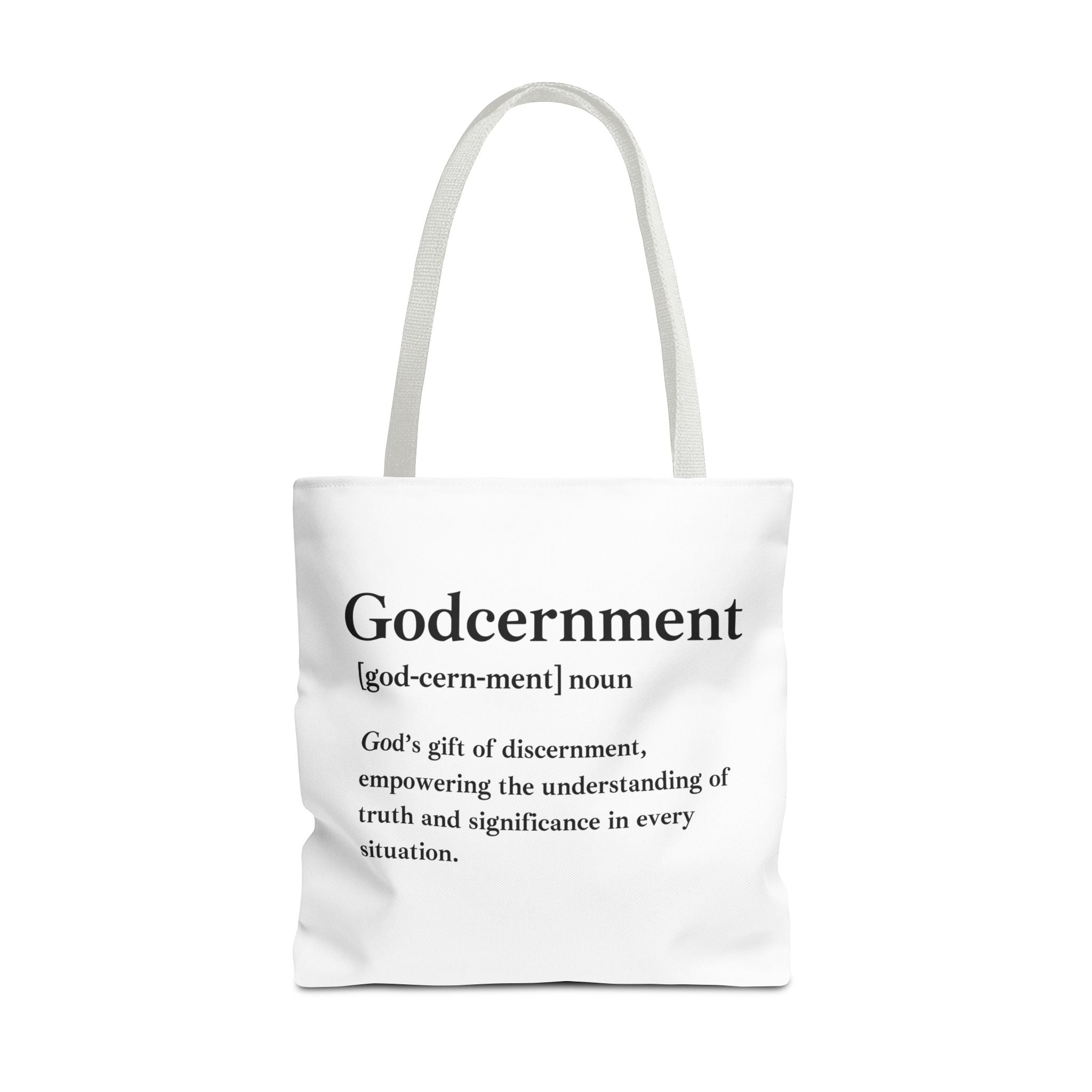 Godcernment Tote Bag - Custom Printed Stylish and Functional Tote