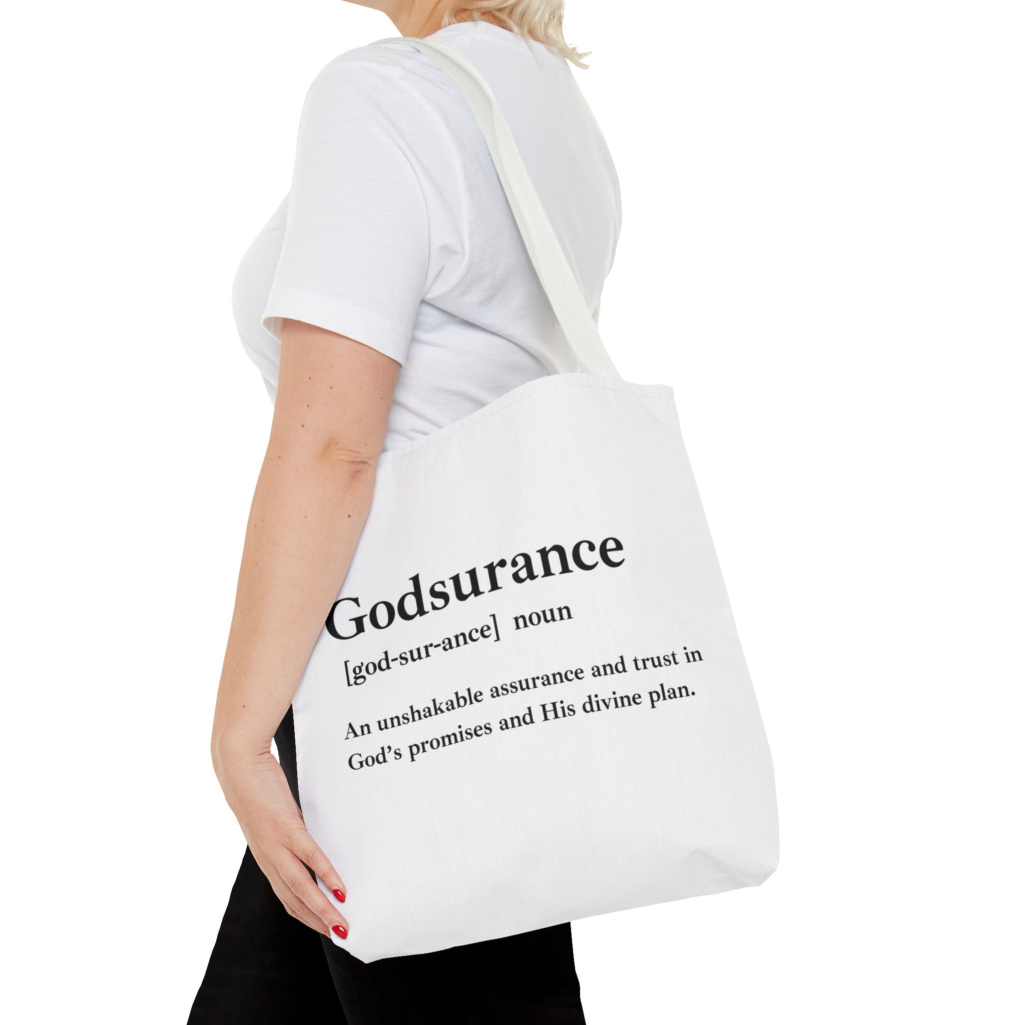 Godsurance Tote Bag - Custom Printed Stylish and Functional Tote
