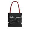 Godcernment Tote Bag - Custom Printed Stylish and Functional Tote