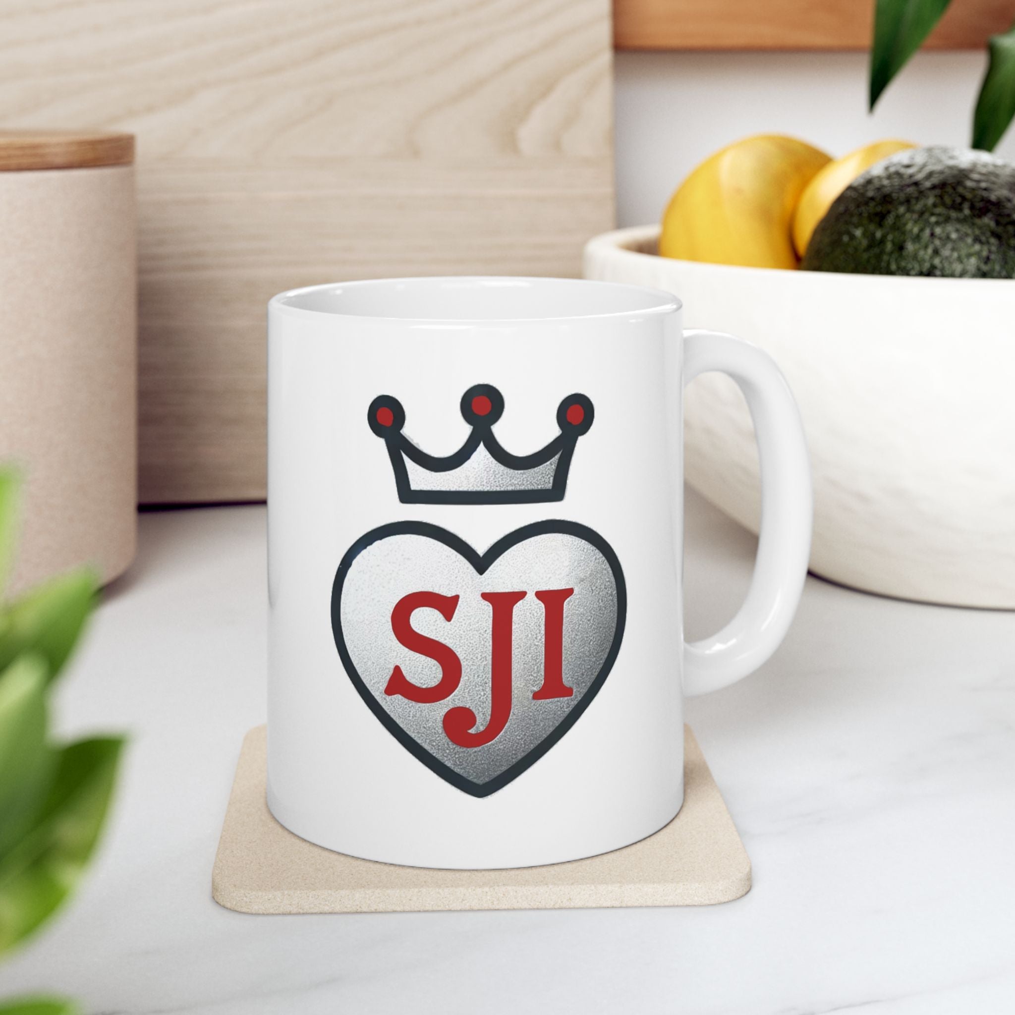 Senior Joy Initiative Logo Accent Coffee Mug (11oz, 15oz)
