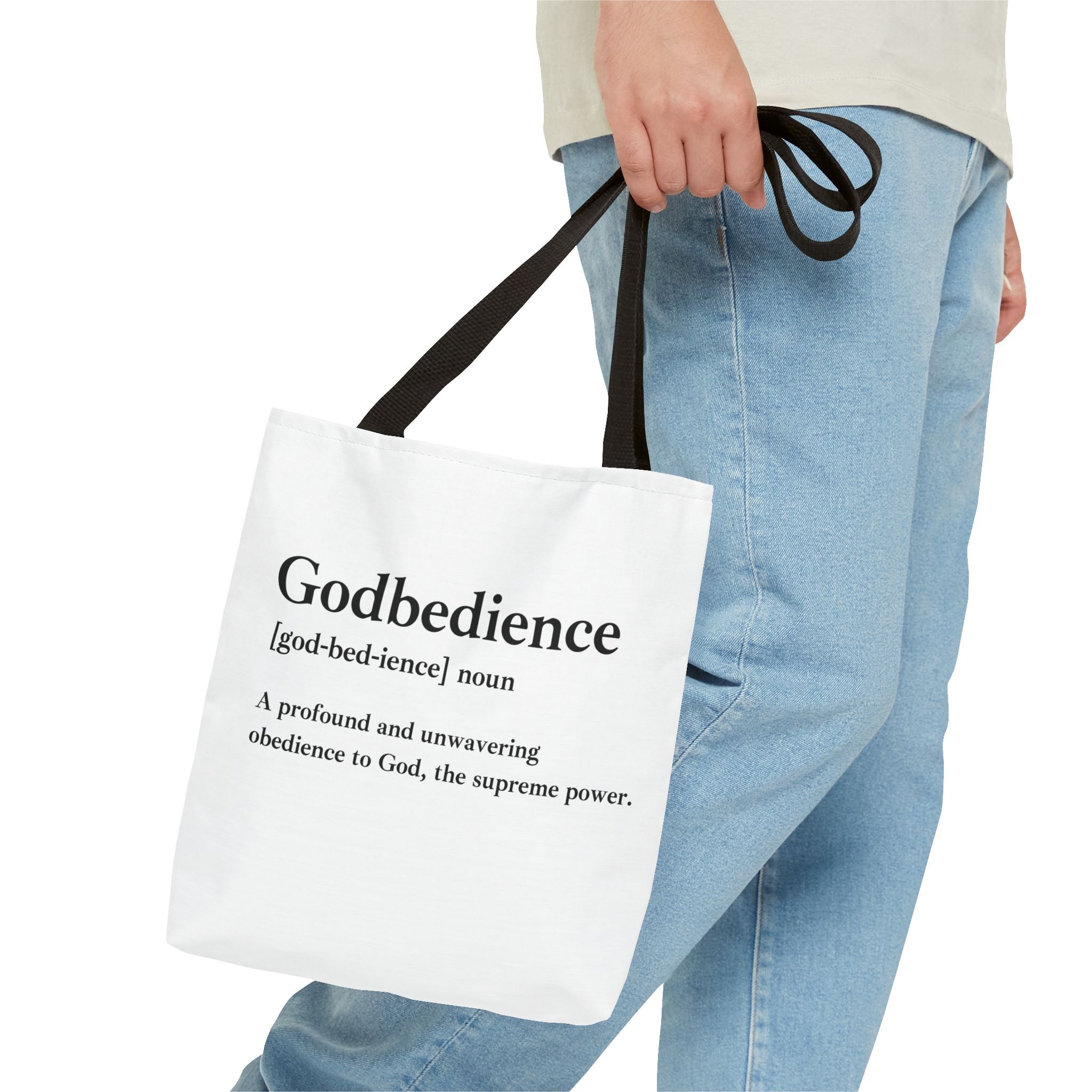 Godbedience Tote Bag - Custom Printed Stylish and Functional Tote