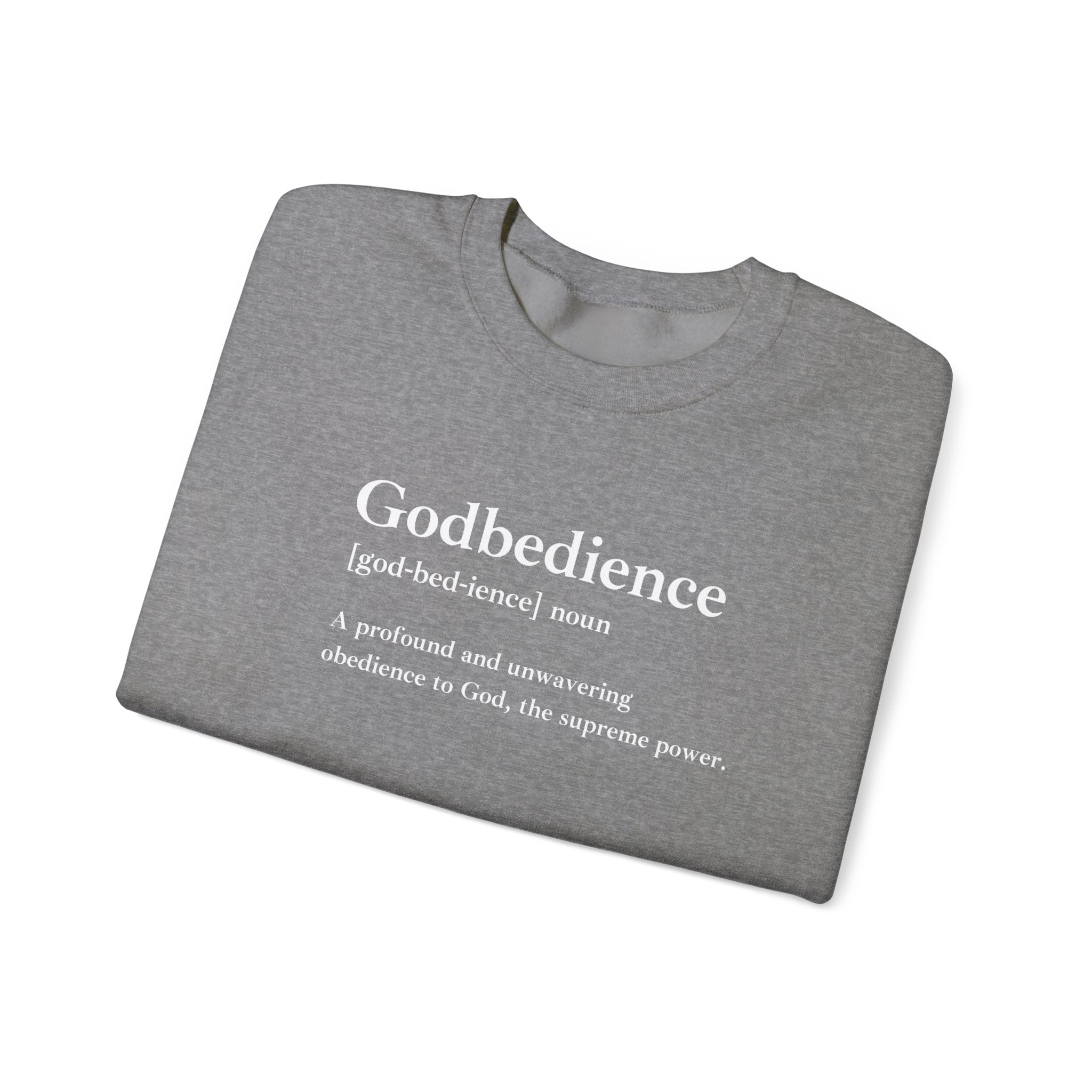 Godbedience Unisex Heavy Blend™ Crewneck Sweatshirt | Comfortable & Durable Everyday Wear