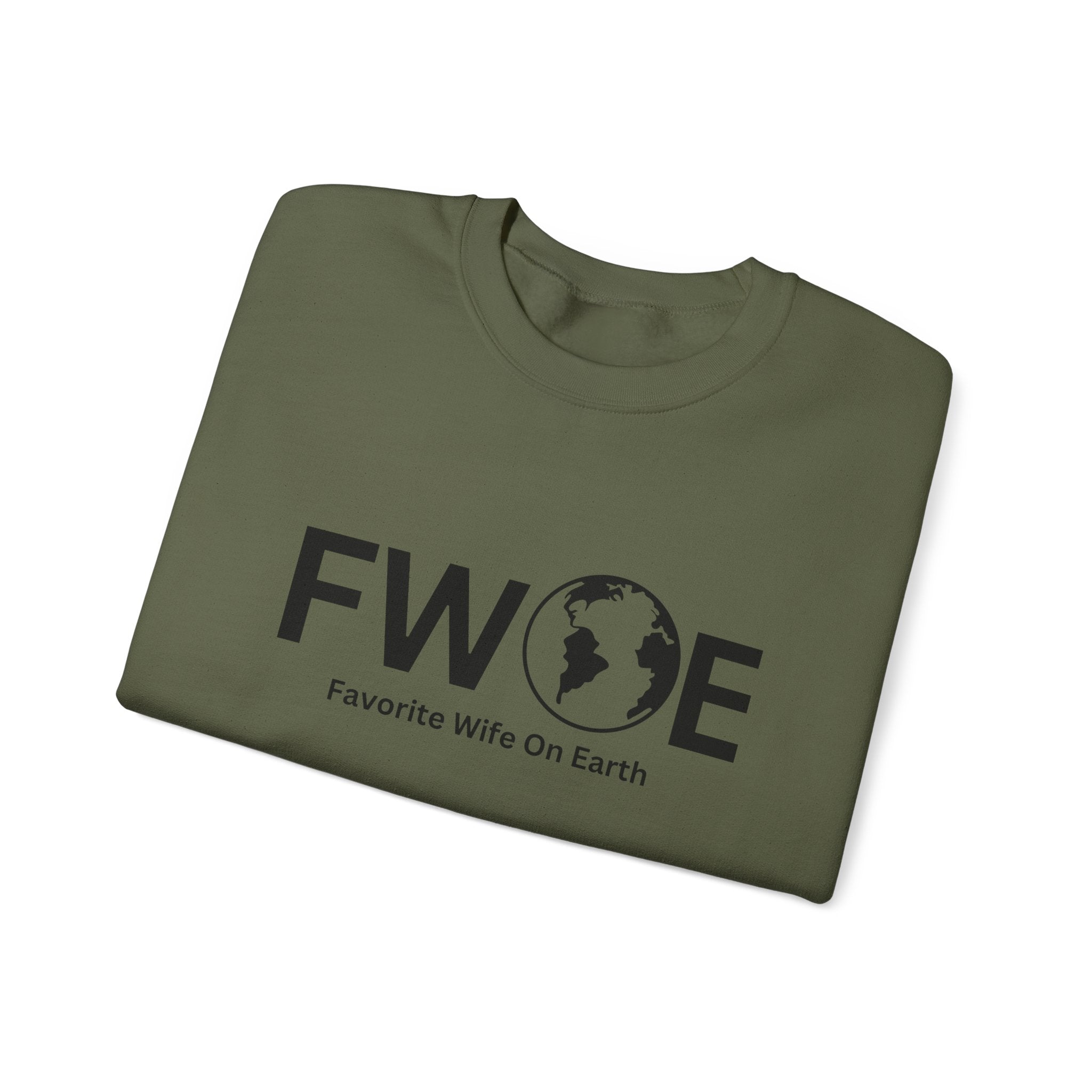 Favorite Wife On Earth (FWOE) Crewneck Sweatshirt - Cozy and Stylish Hoodie for Cold Days