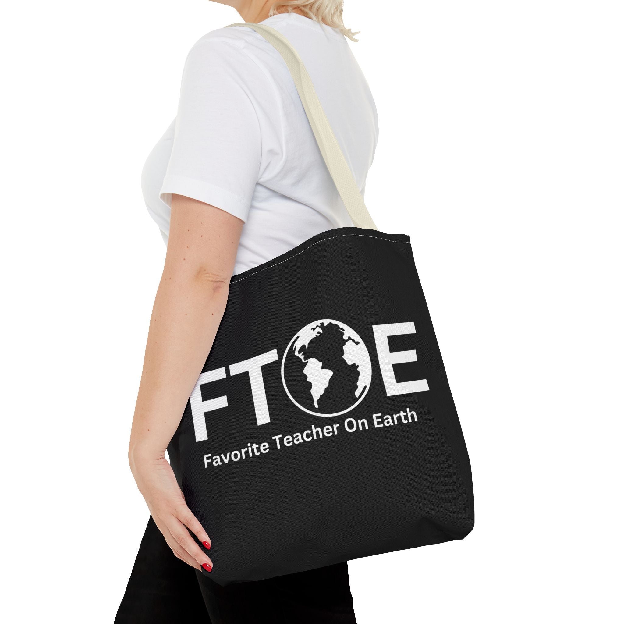 Favorite Teacher On Earth (FTOE) Tote Bag - Custom Printed Stylish and Functional Tote