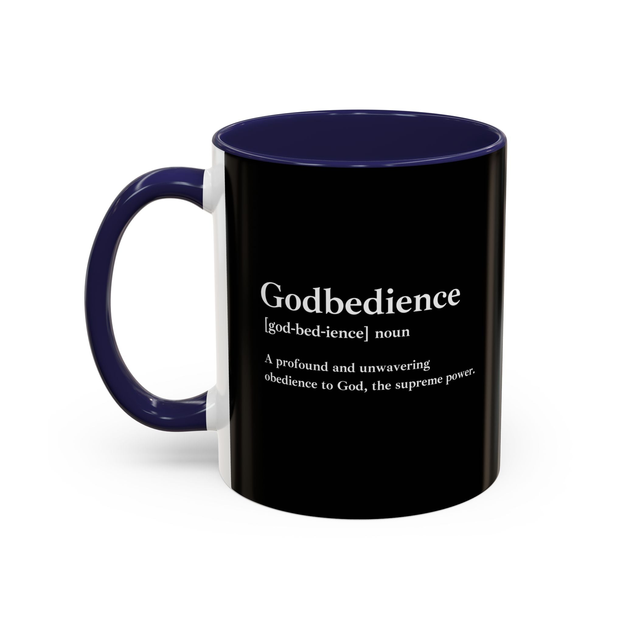 Godbedience Accent Coffee Mug (11, 15oz)