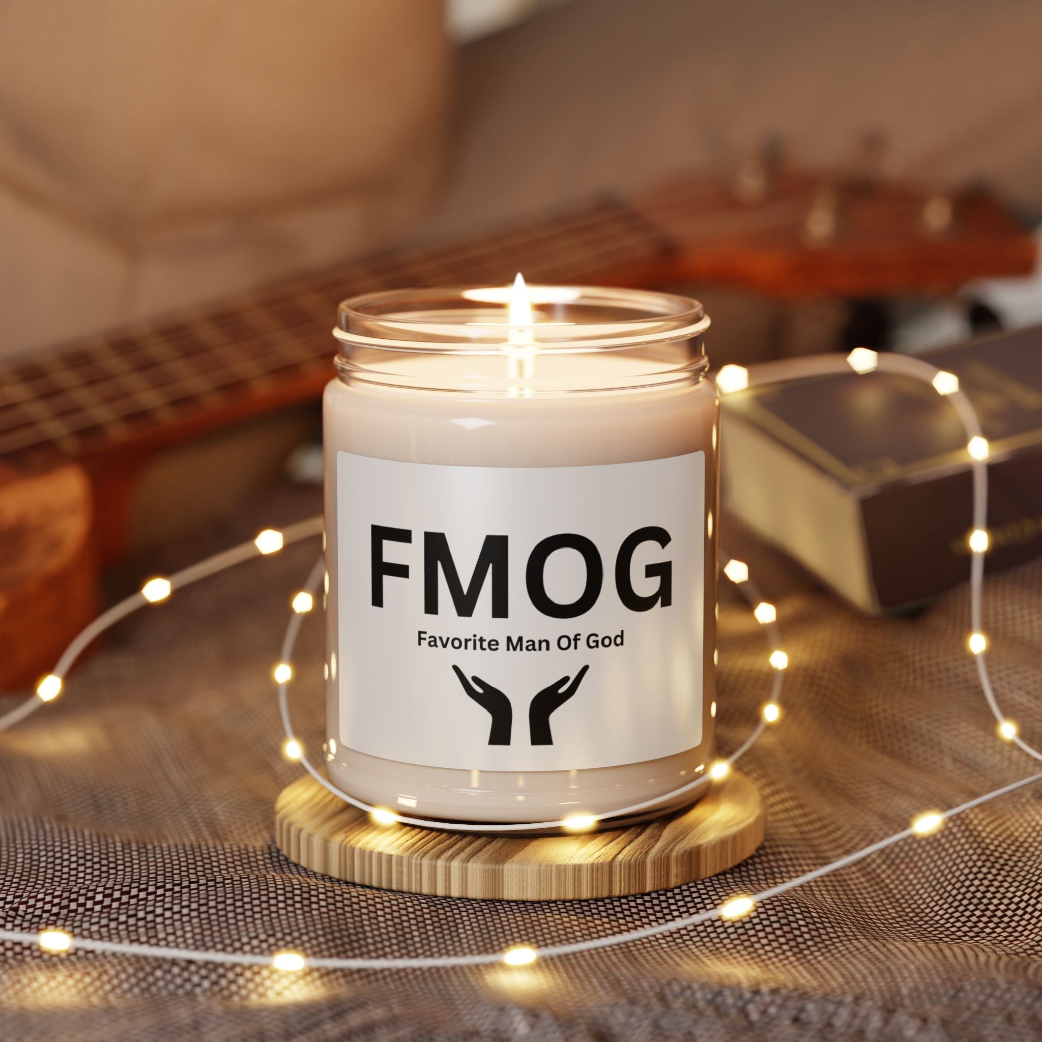 Favorite Man of God (FMOG) Scented Soy Candle - 9oz Natural Wax Candle with Custom Label
