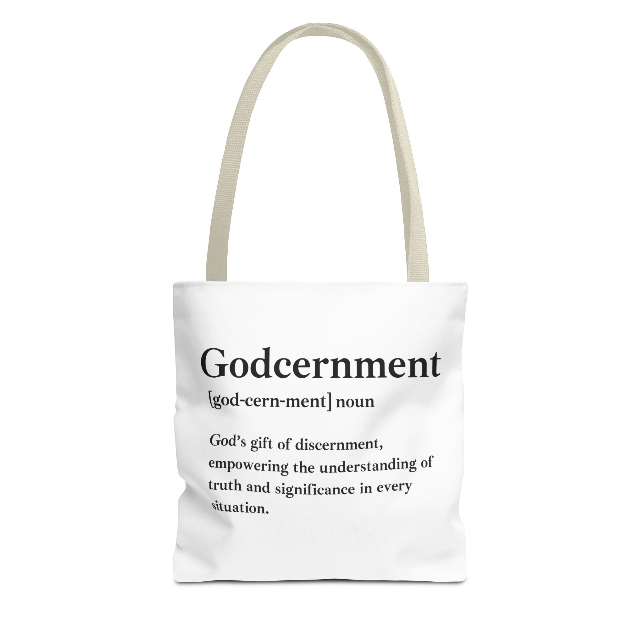 Godcernment Tote Bag - Custom Printed Stylish and Functional Tote