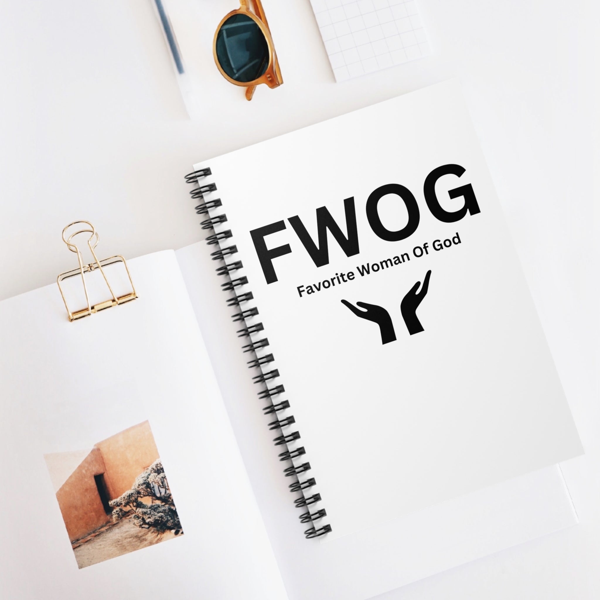 Favorite Woman of God (FWOG) Spiral Notebook - 118 Page Ruled Line Notebook for Everyday Use
